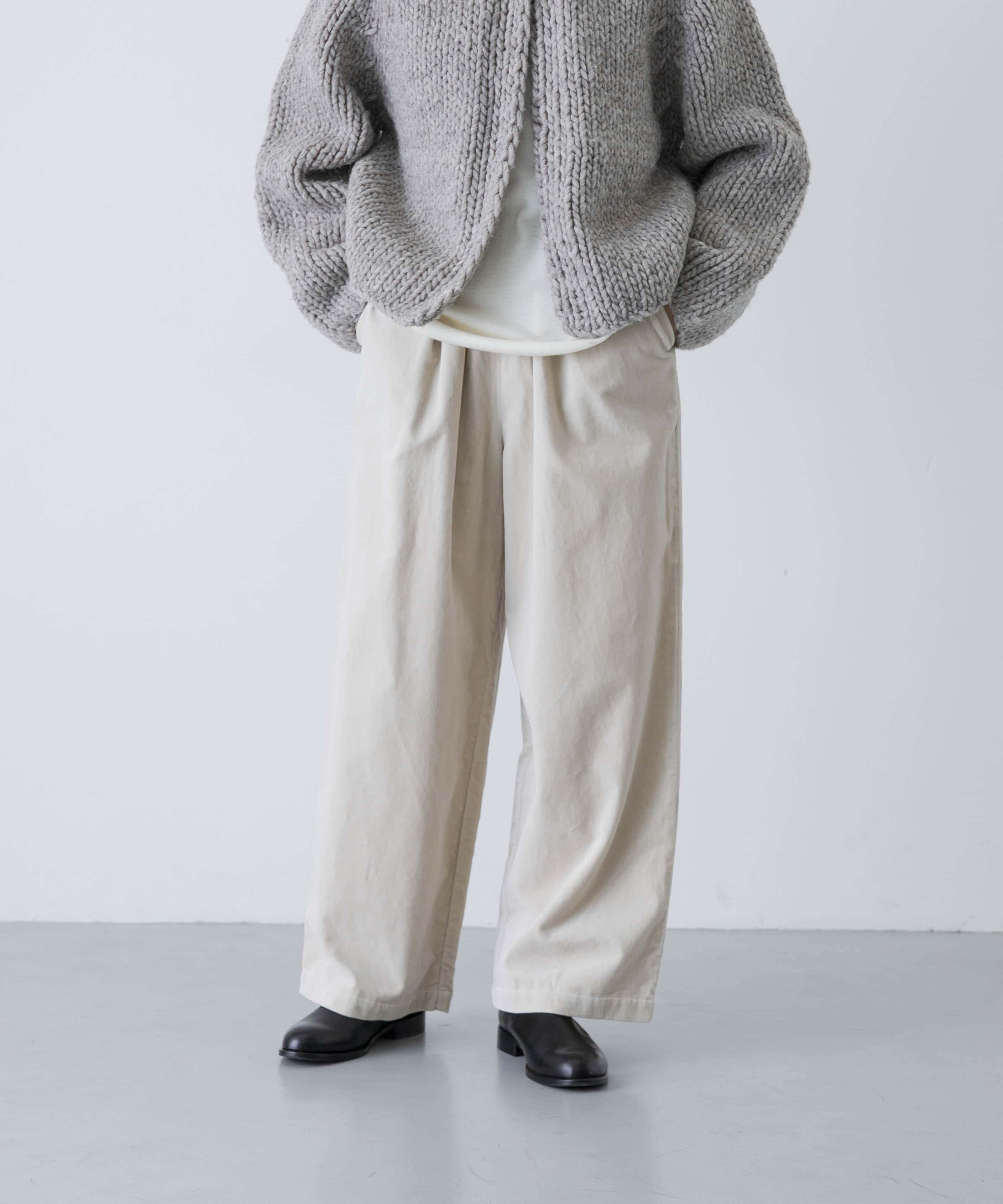 コットンベルベットイージーパンツ