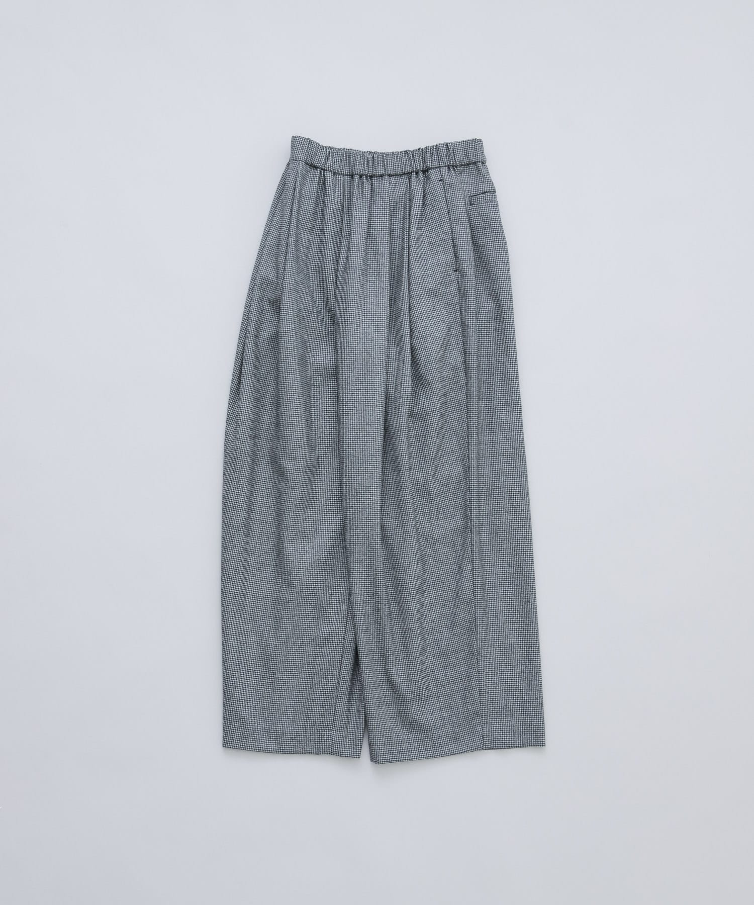 ウールフラノタックワイドパンツ