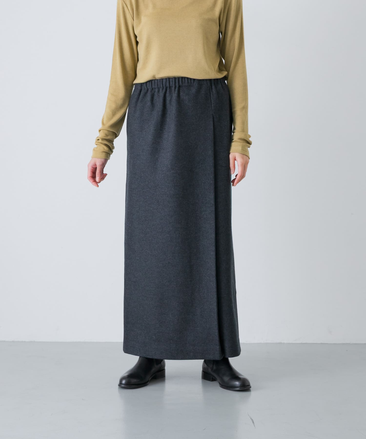 ウールカットストレートスカート