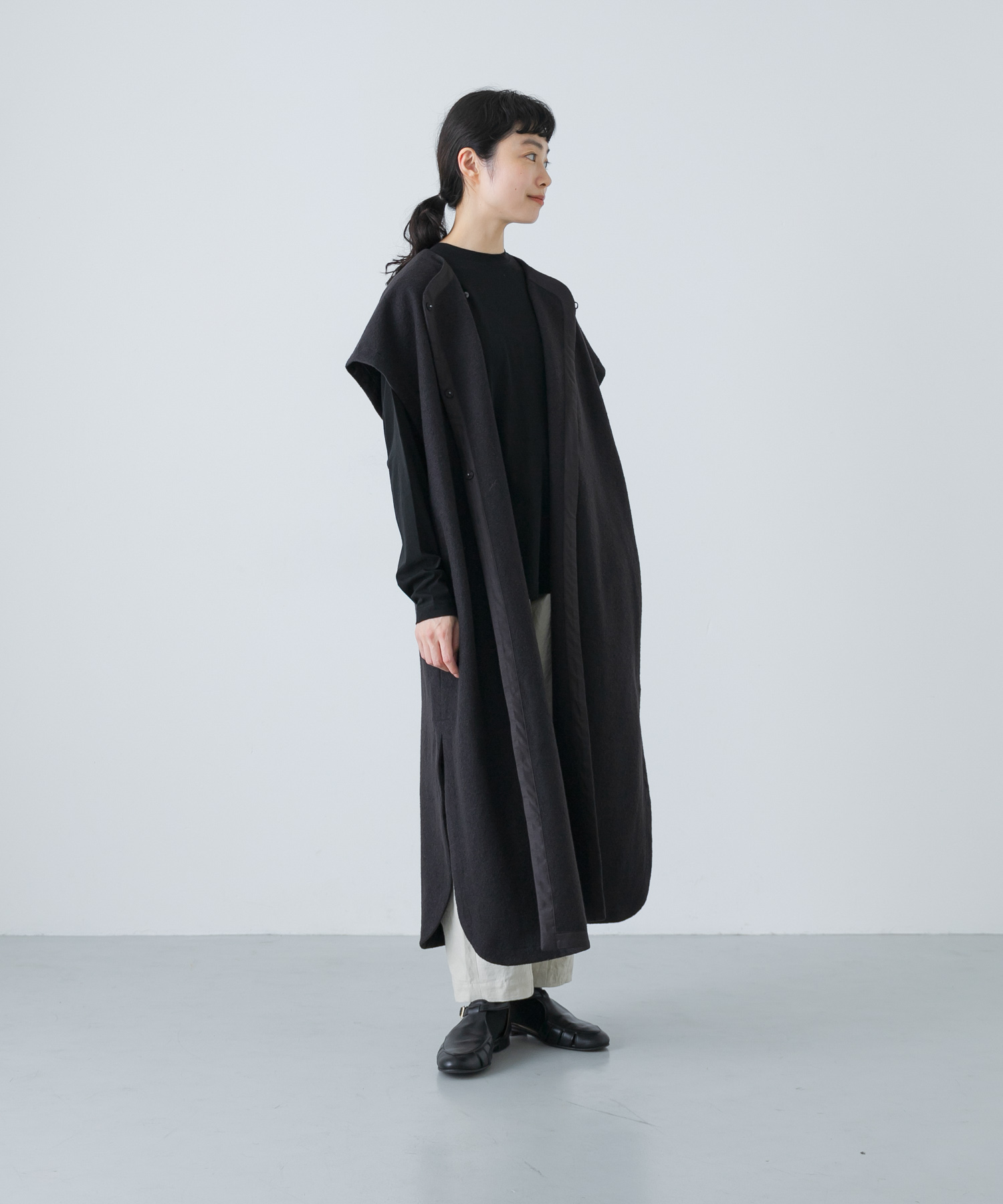 『一部WEB限定カラー』ウールミルドジレワンピース