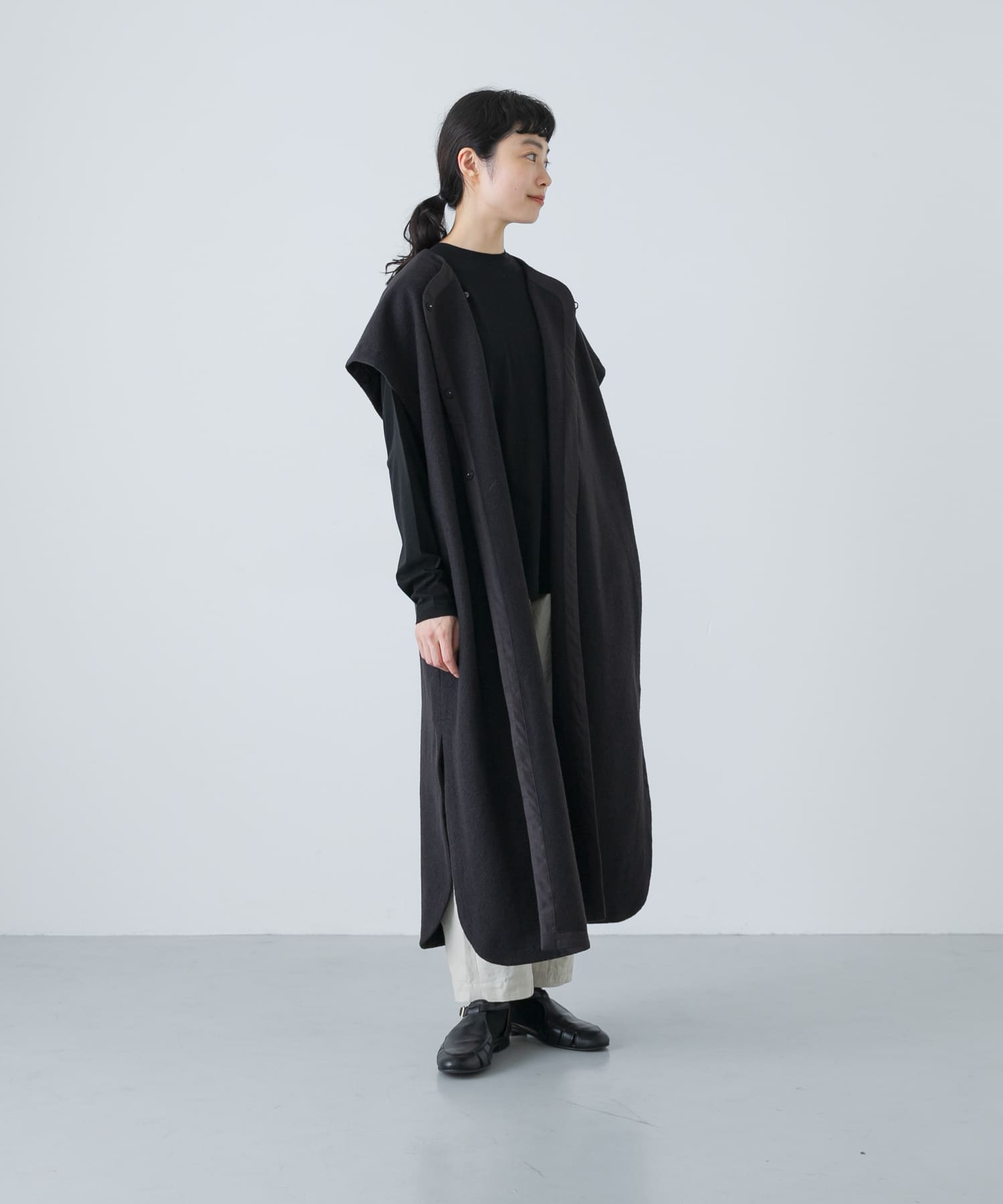 『一部WEB限定カラー』ウールミルドジレワンピース