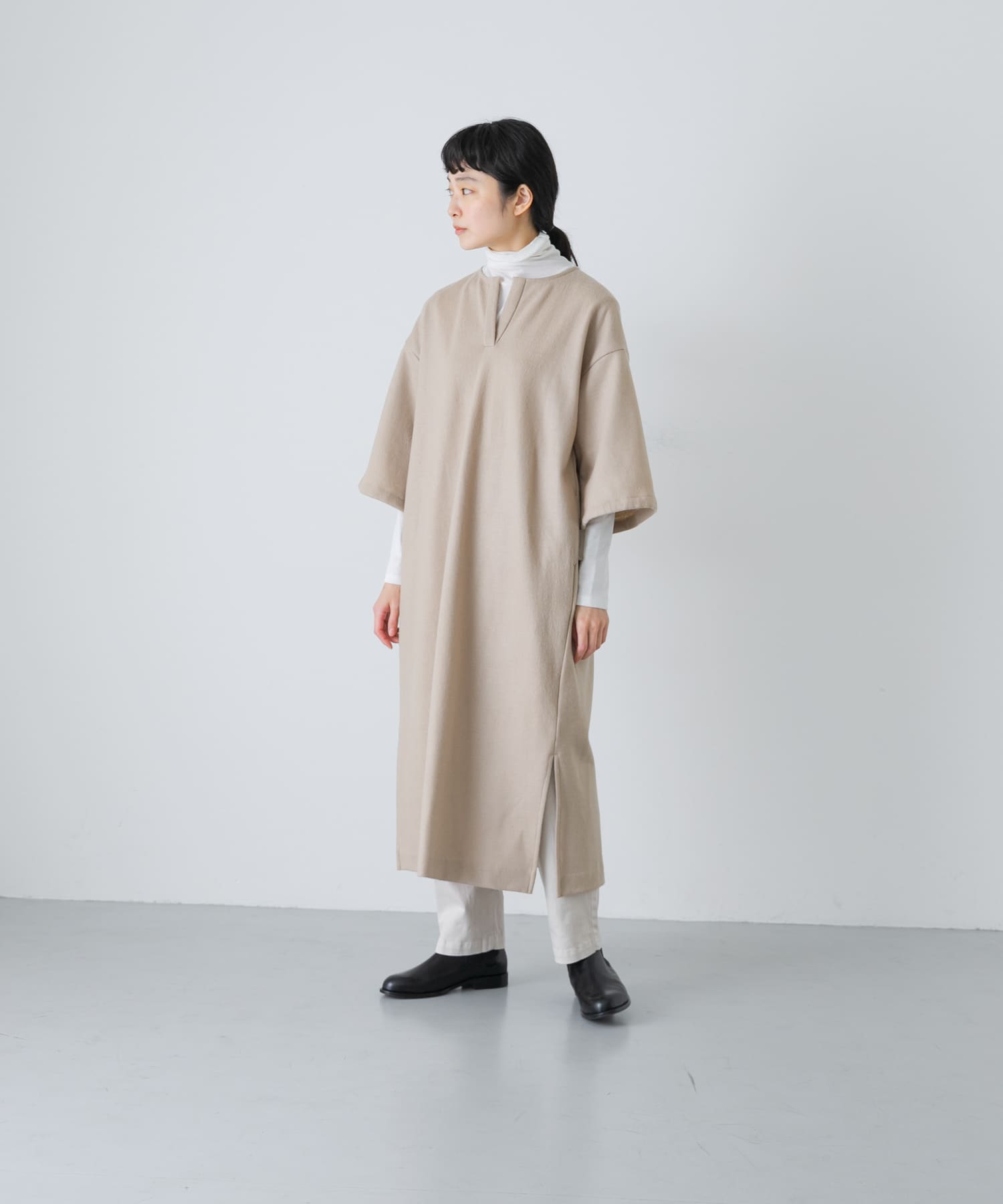 ウールオーバーワンピース