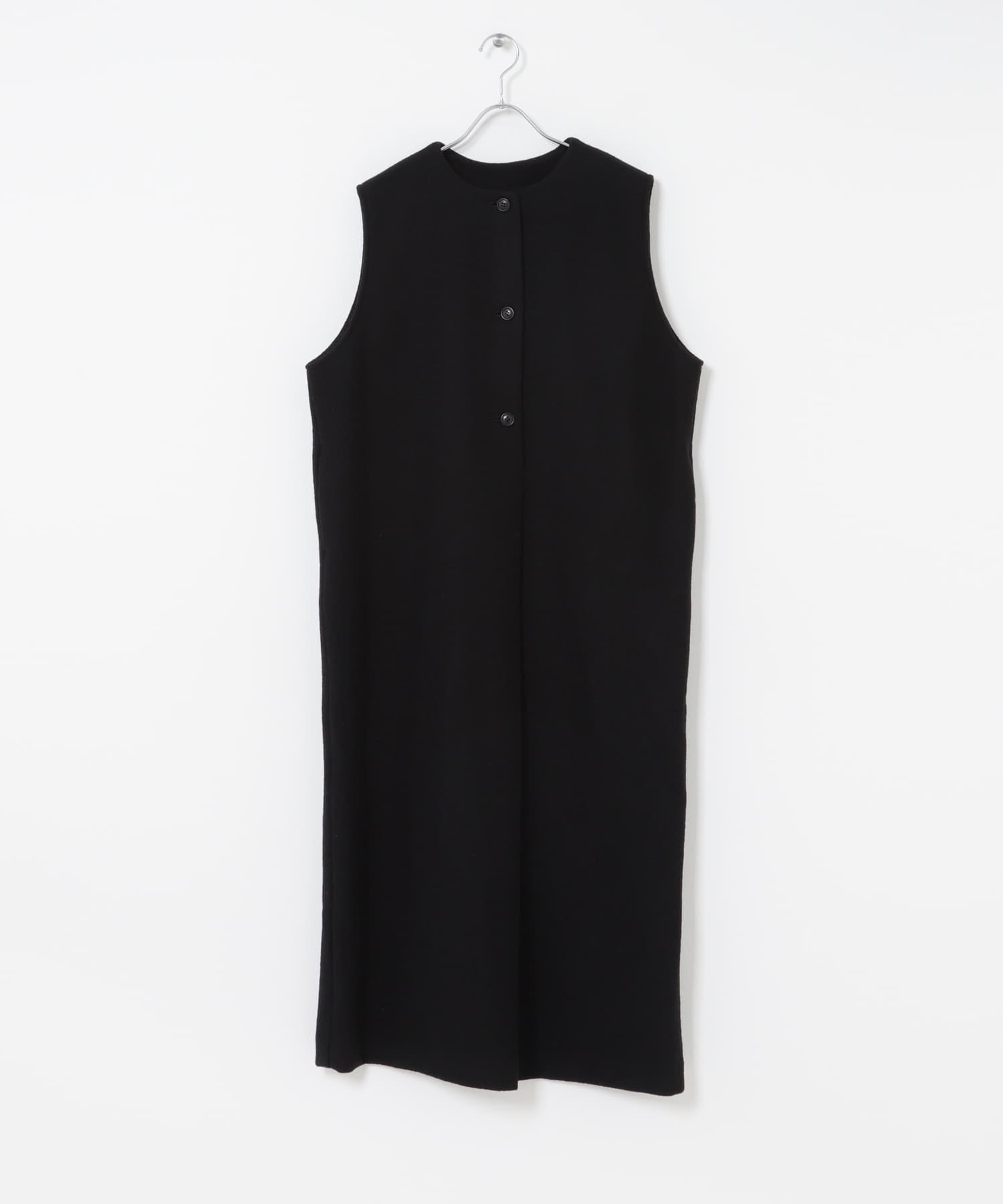 ウールタックジャンパースカート BLACK Free