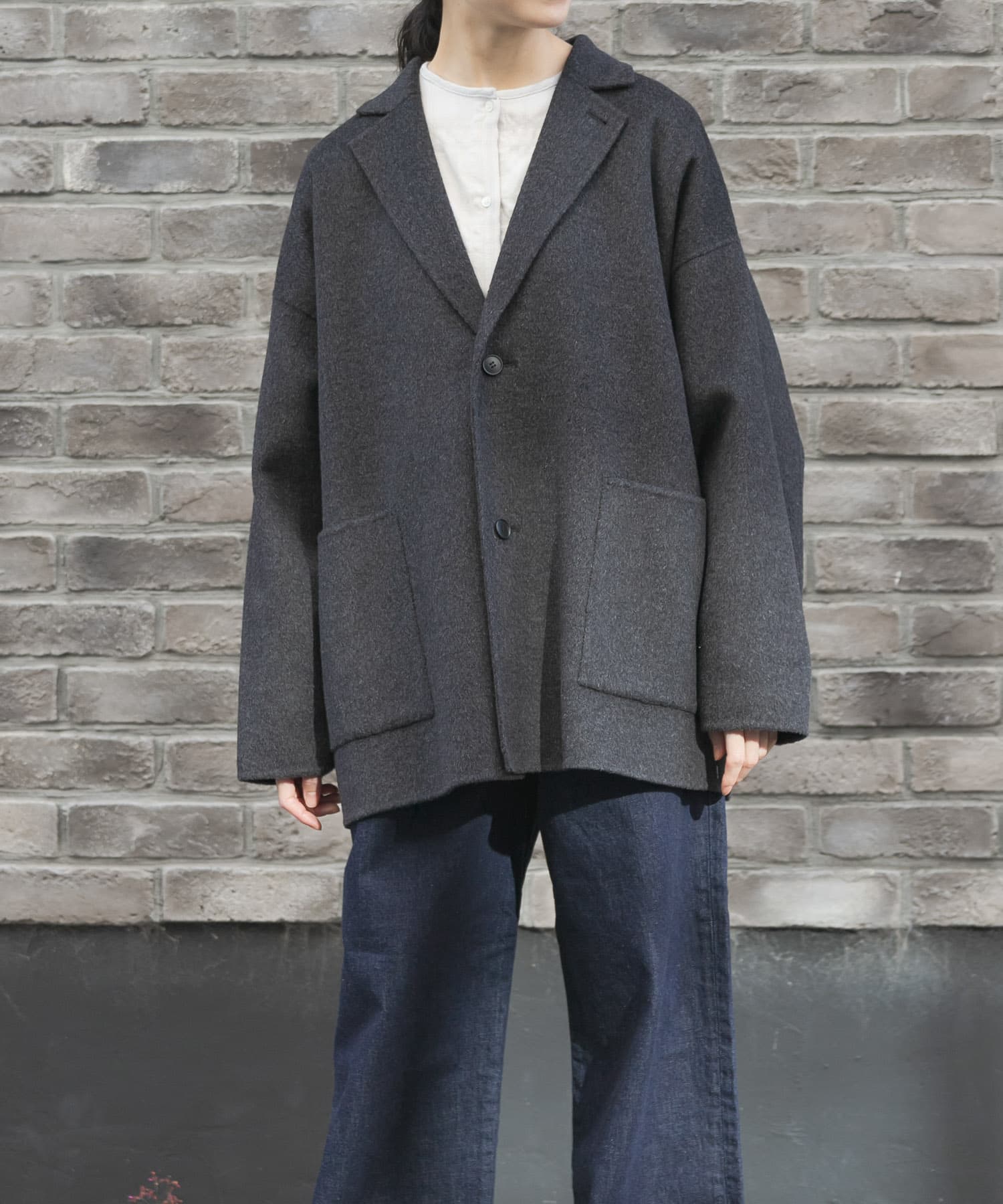 ウールテーラードショートコート(Free BLACK): アウター｜URBAN