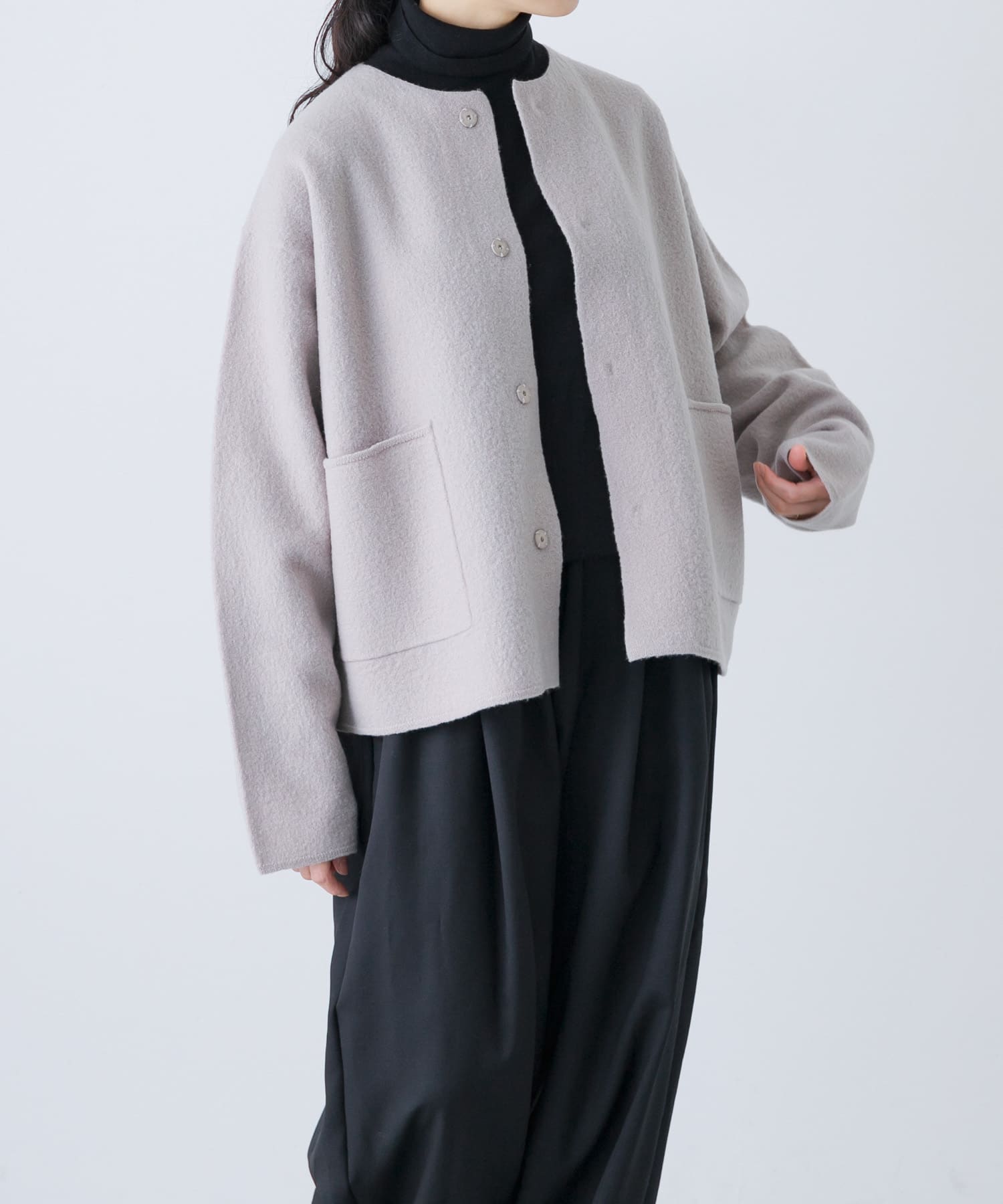 圧縮ウールショートジャケット