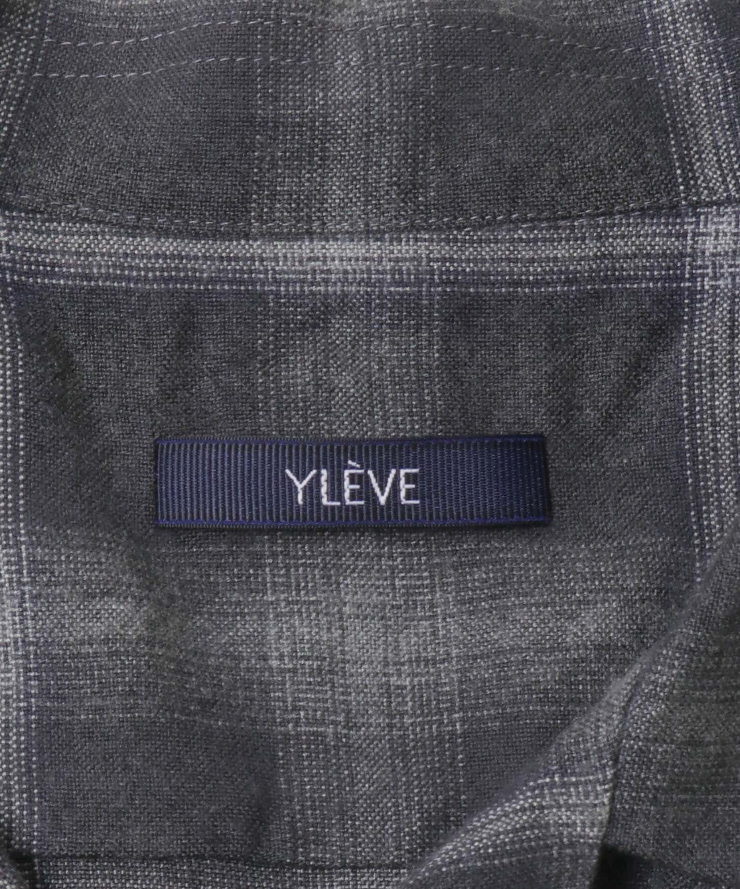 YLEVE　CHECK OPEN/C SHIRTS GREY CHECK 1