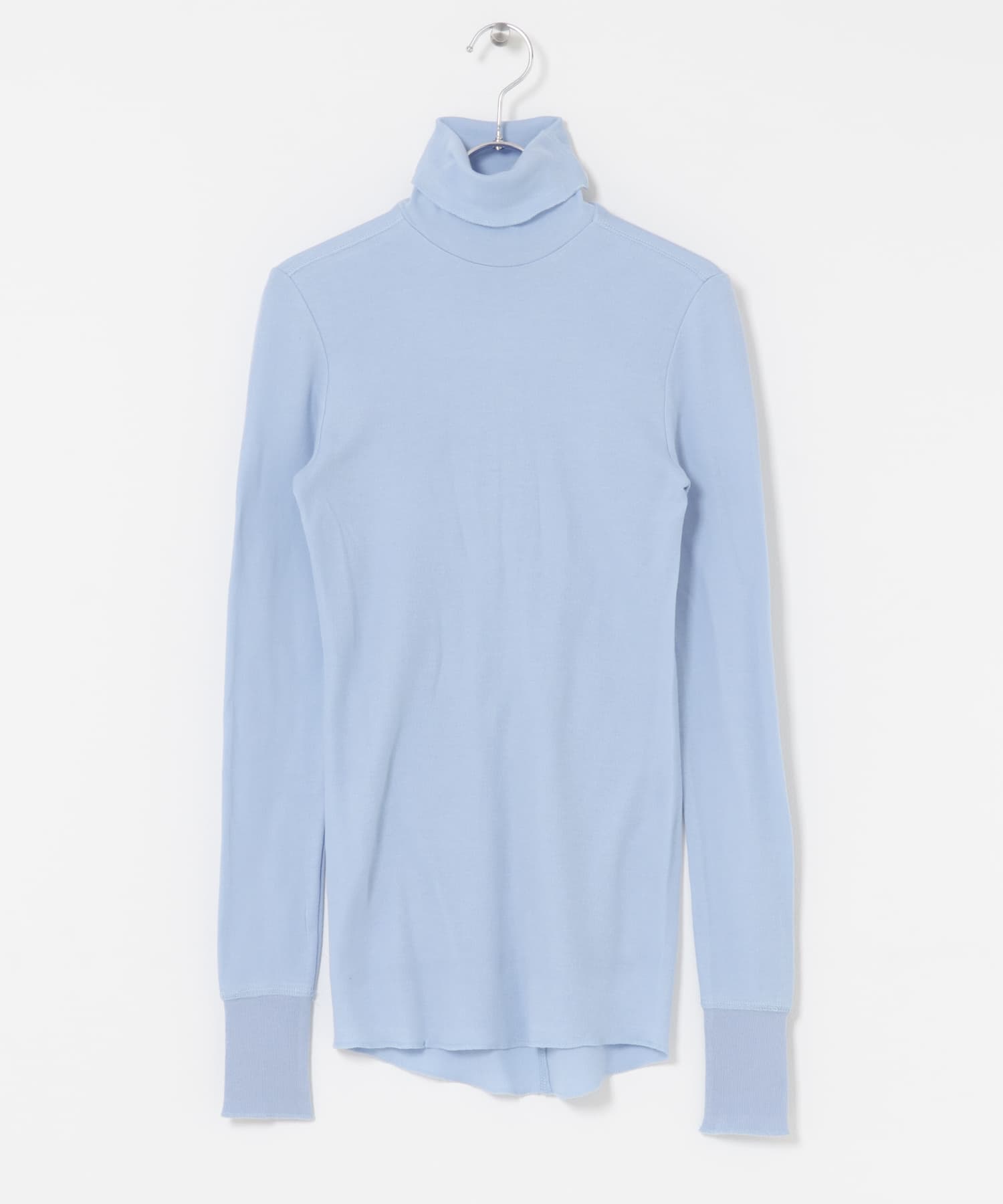 1dozen　タイト ハイネック ロングTシャツ Ash blue 1