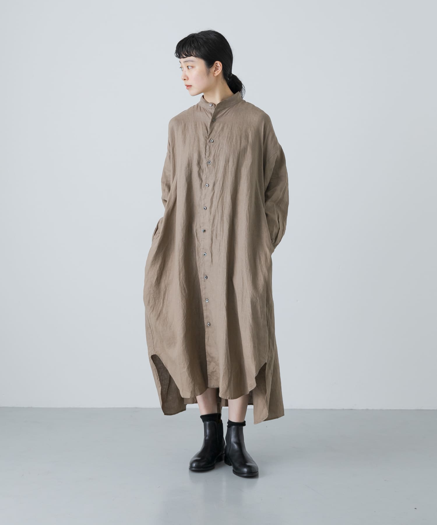 suzuki takayuki　plain fabric shirt coat