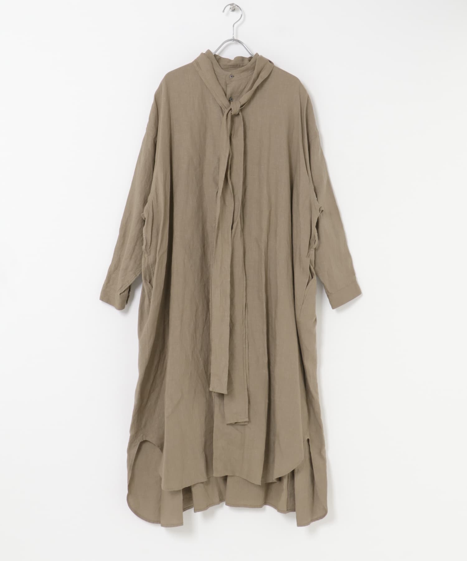 suzuki takayuki　plain fabric shirt coat cinnamon FREE