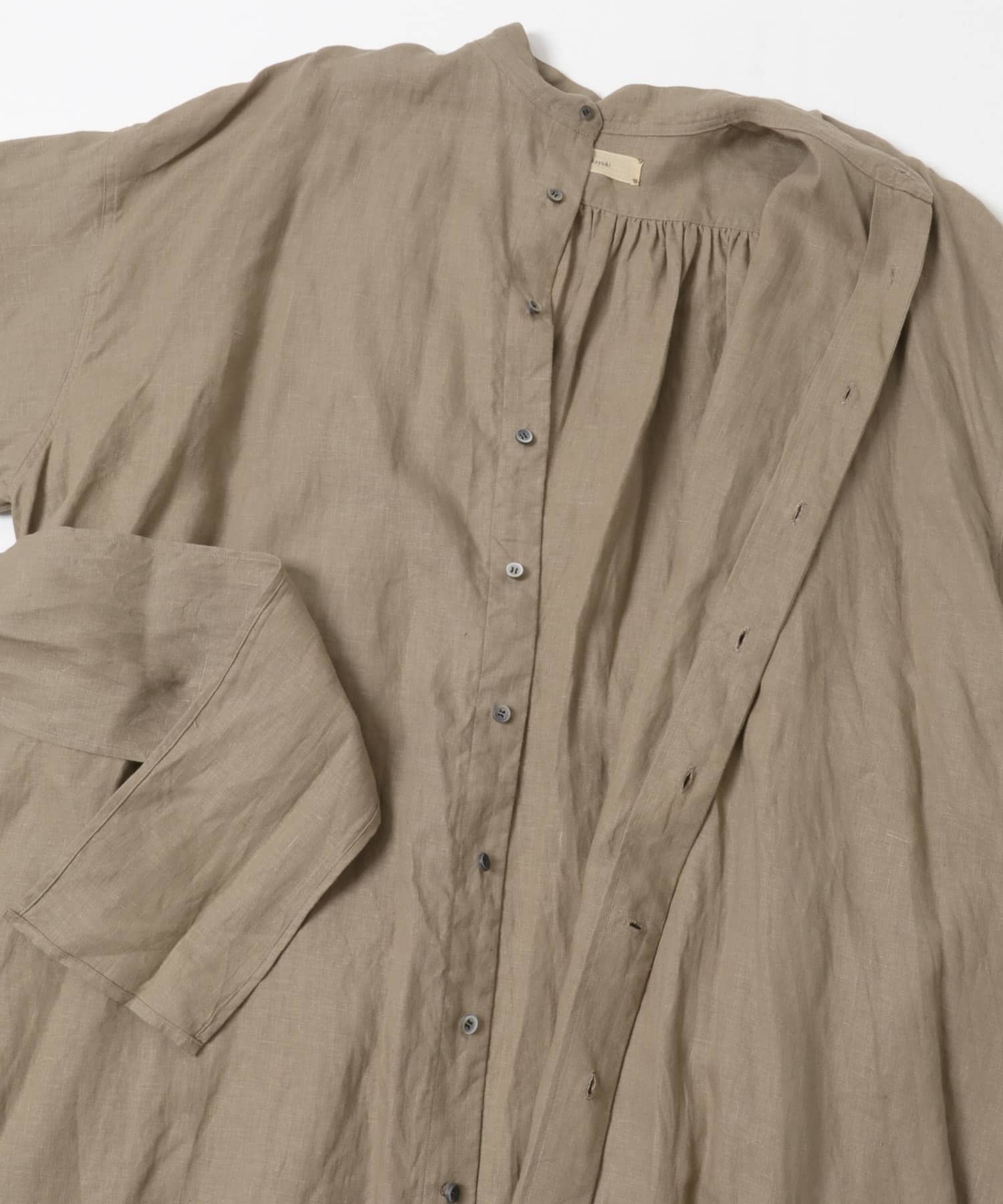 suzuki takayuki　plain fabric shirt coat cinnamon FREE