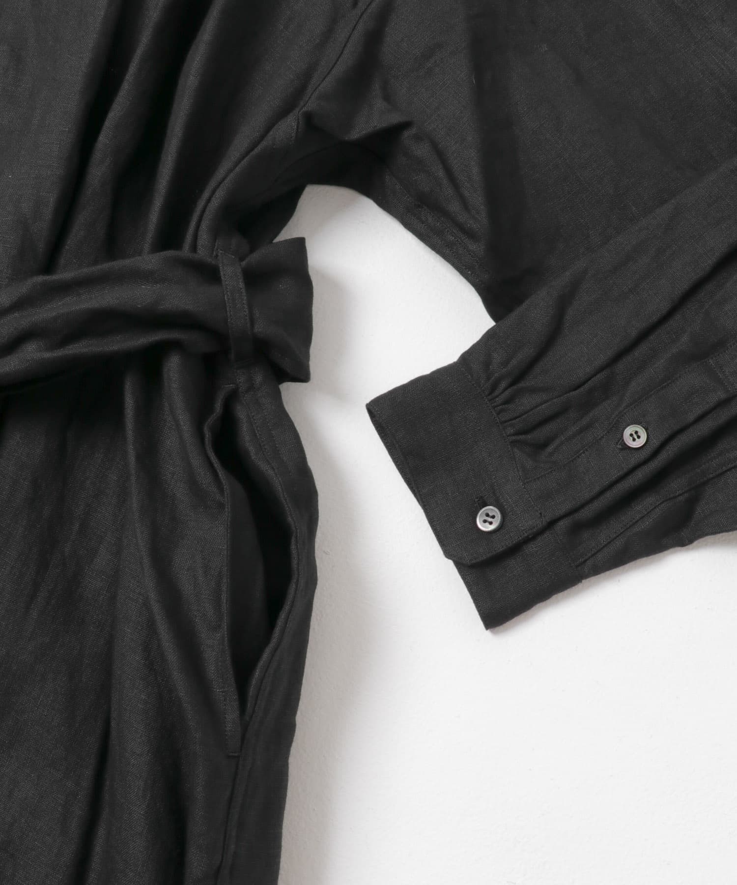 suzuki takayuki　plain fabric shirt coat black FREE