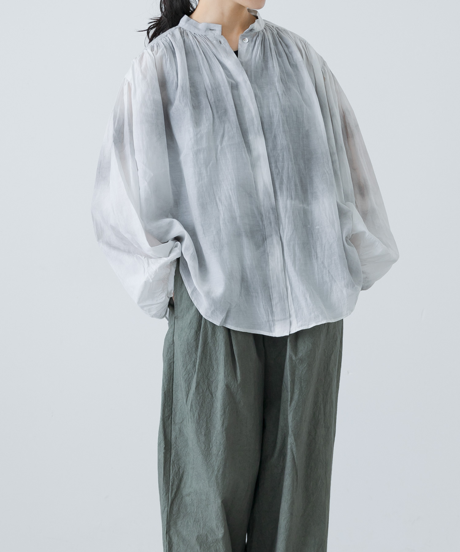 enrica　COTTON SILK BLOUSE