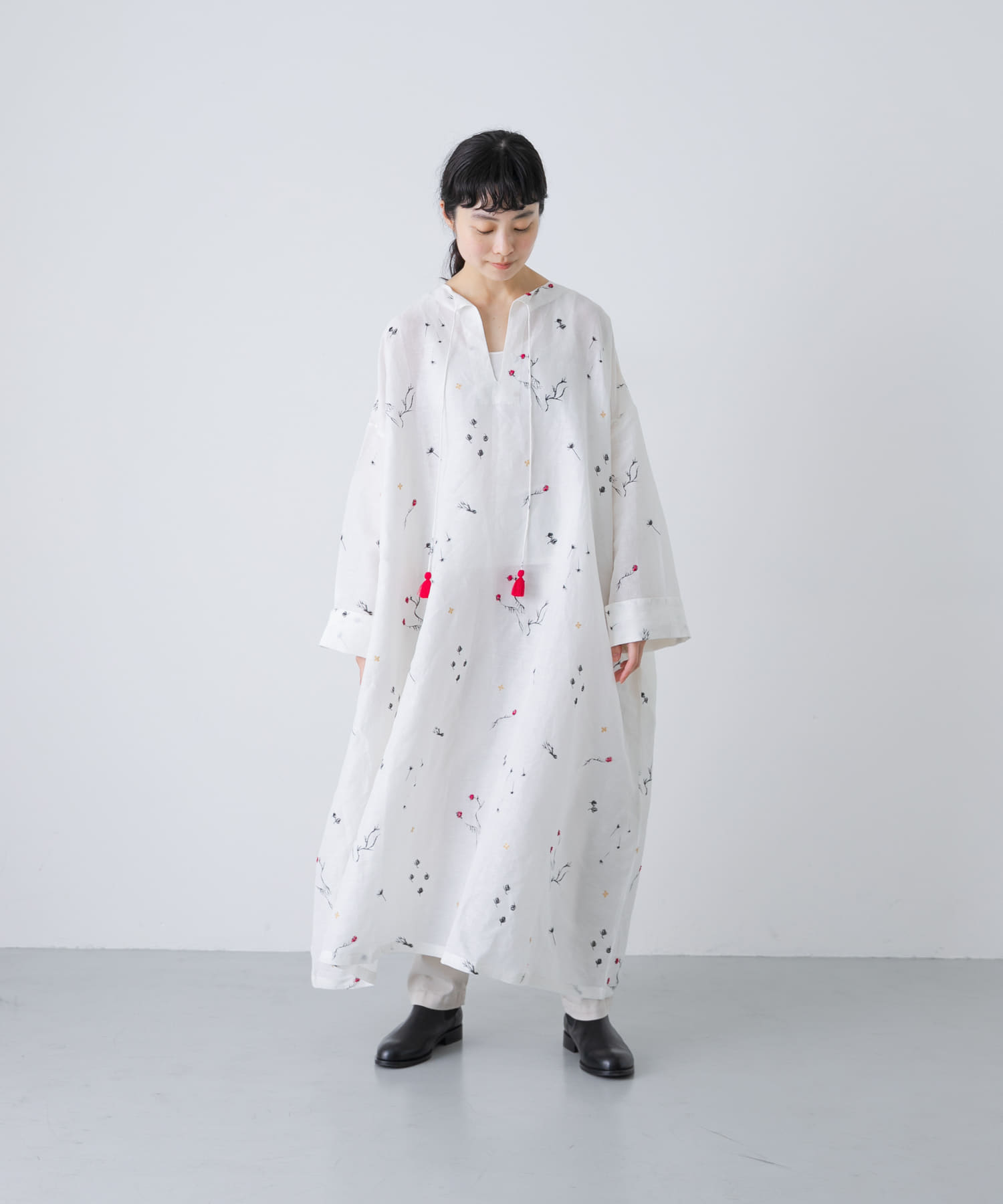 BUNON　Embroidery Wide Dress