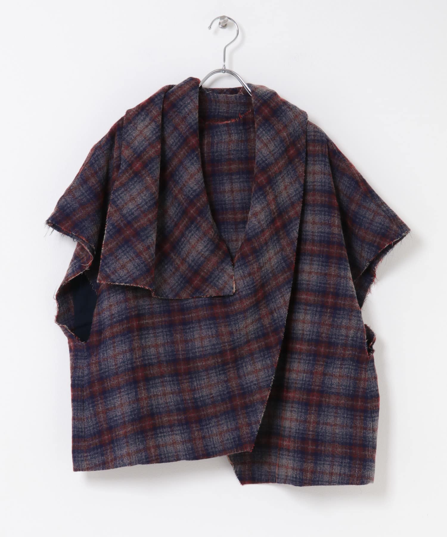 enrica　CAPE JACKET CHECK FREE