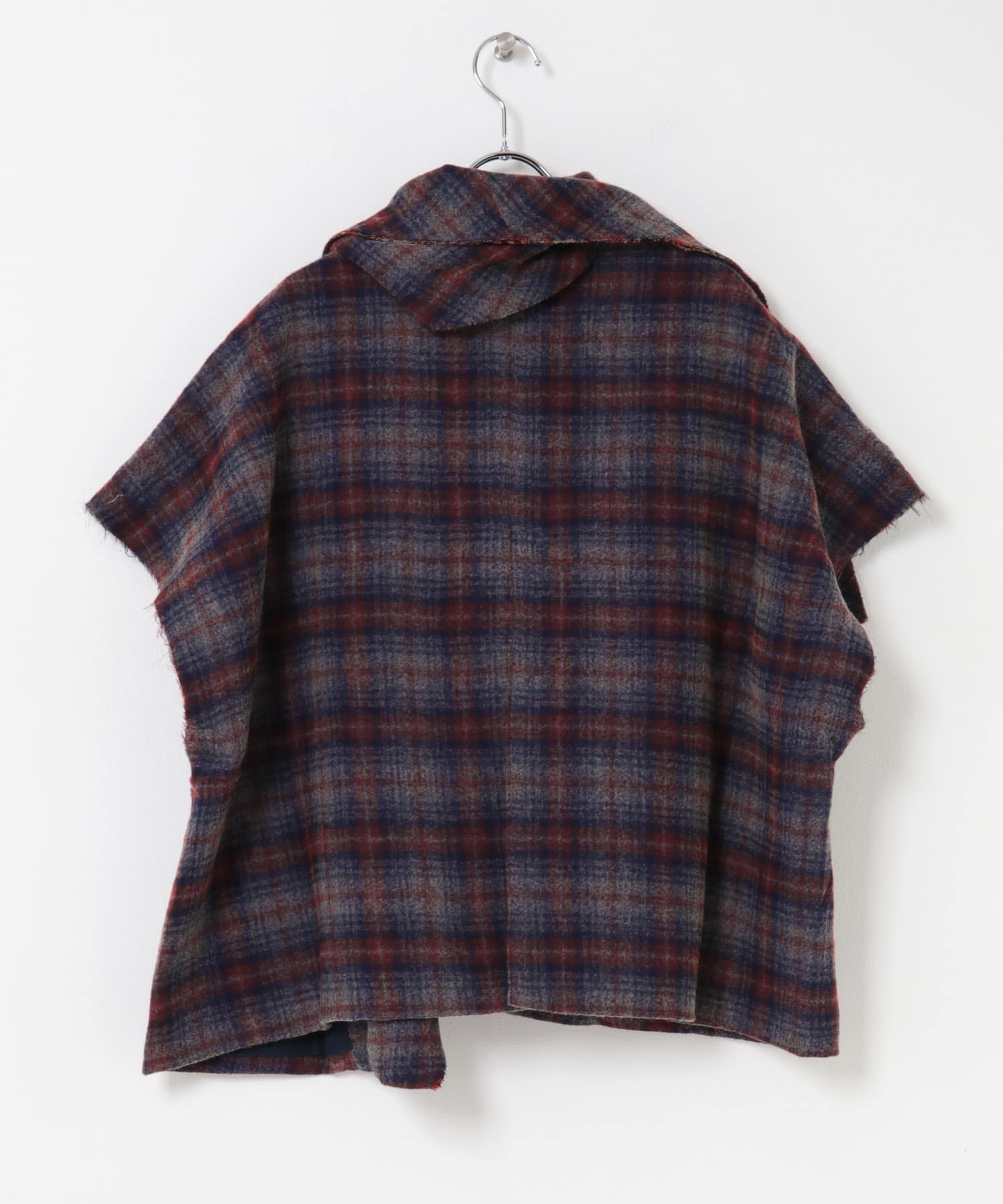 enrica　CAPE JACKET CHECK FREE