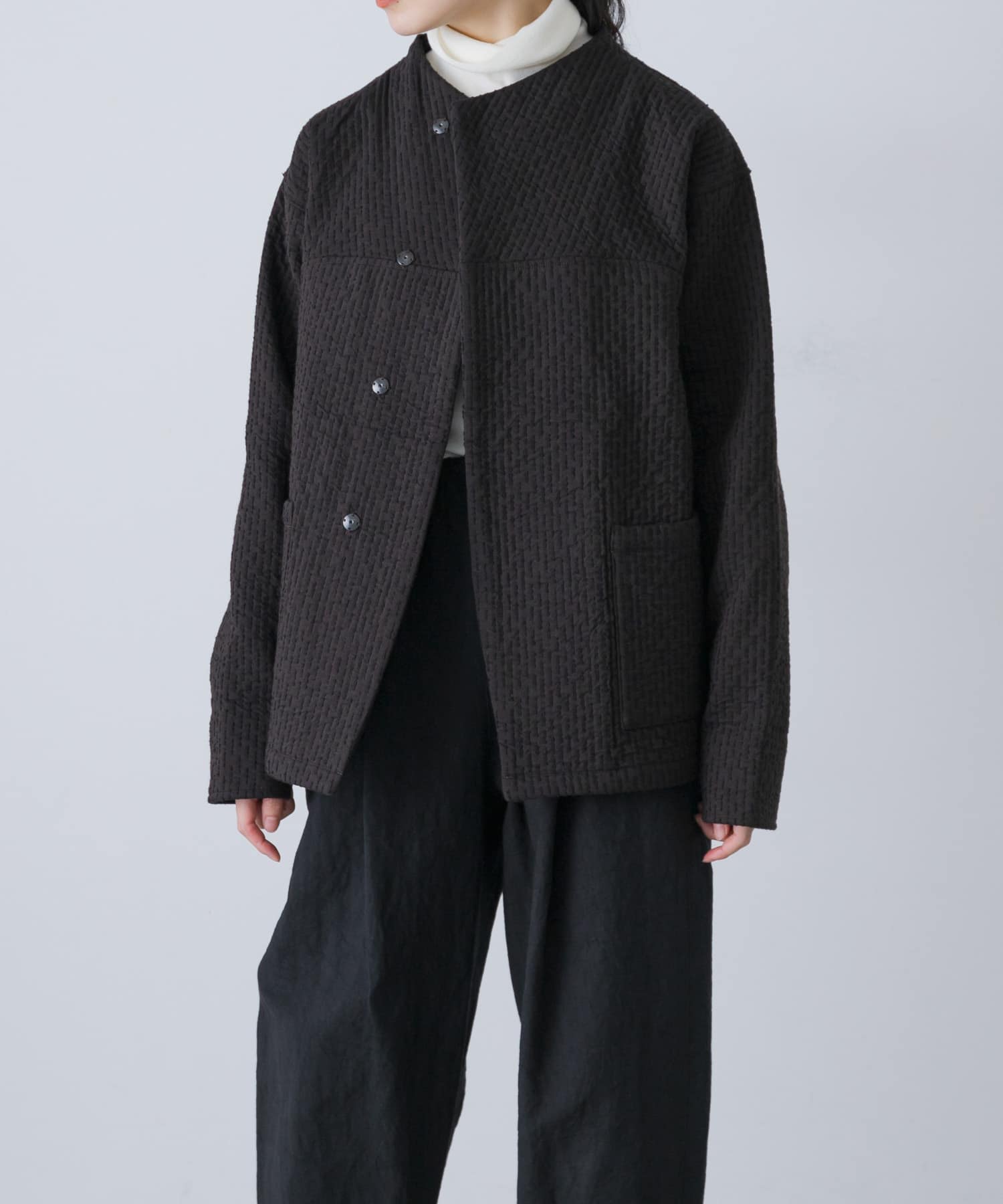 MITTAN　中わた刺し子織ジャケット