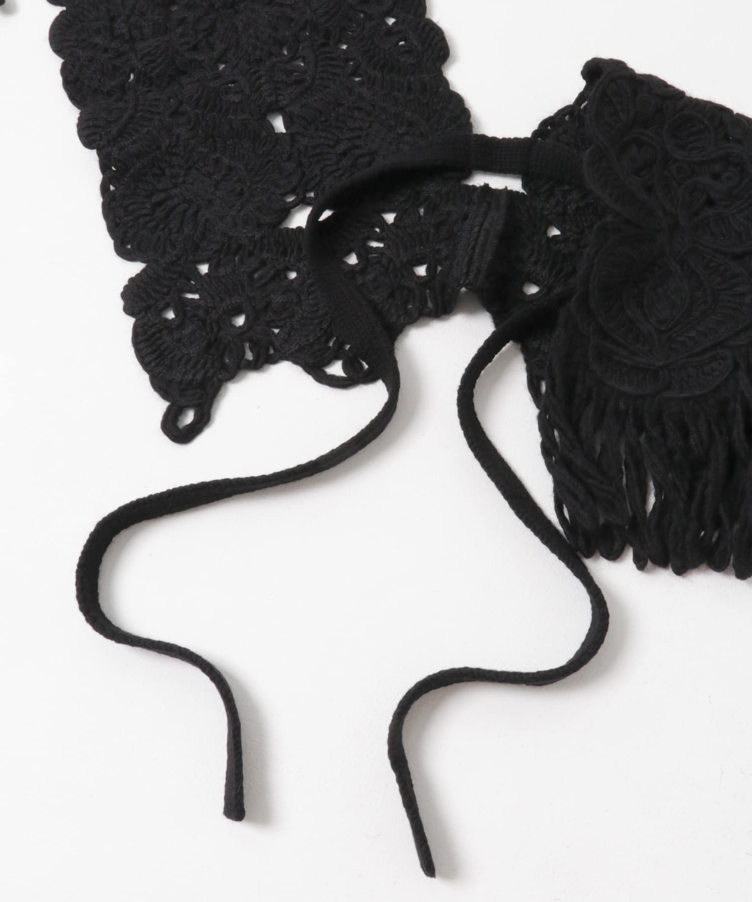 enrica　KNIT BOLERO BLACK FREE