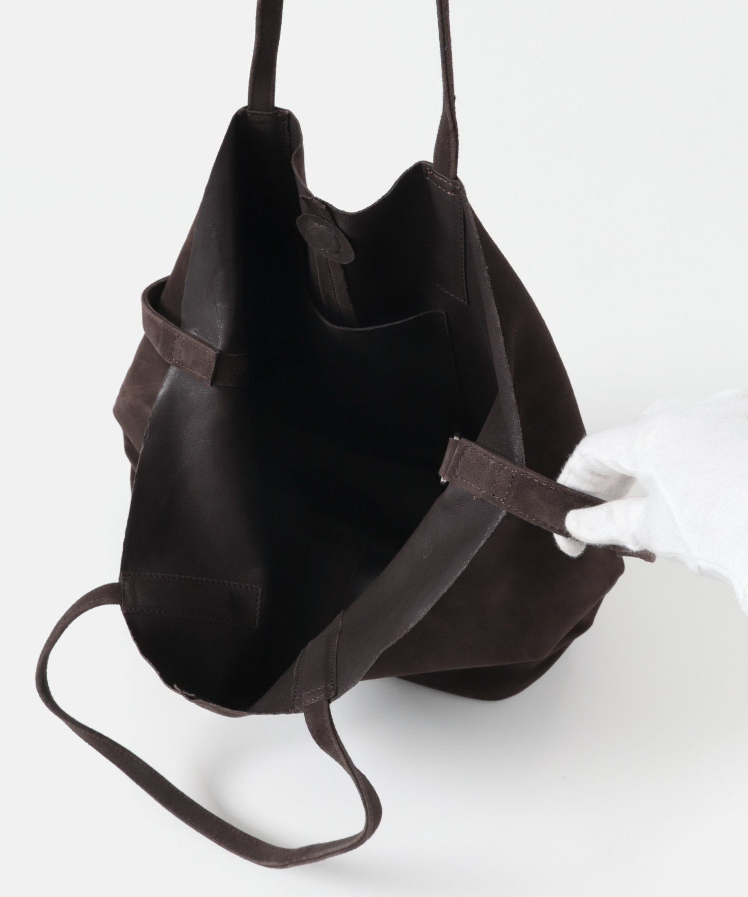 Morphee　3WAY LARGE TOTE OILSUEDE DARK CHOCO L