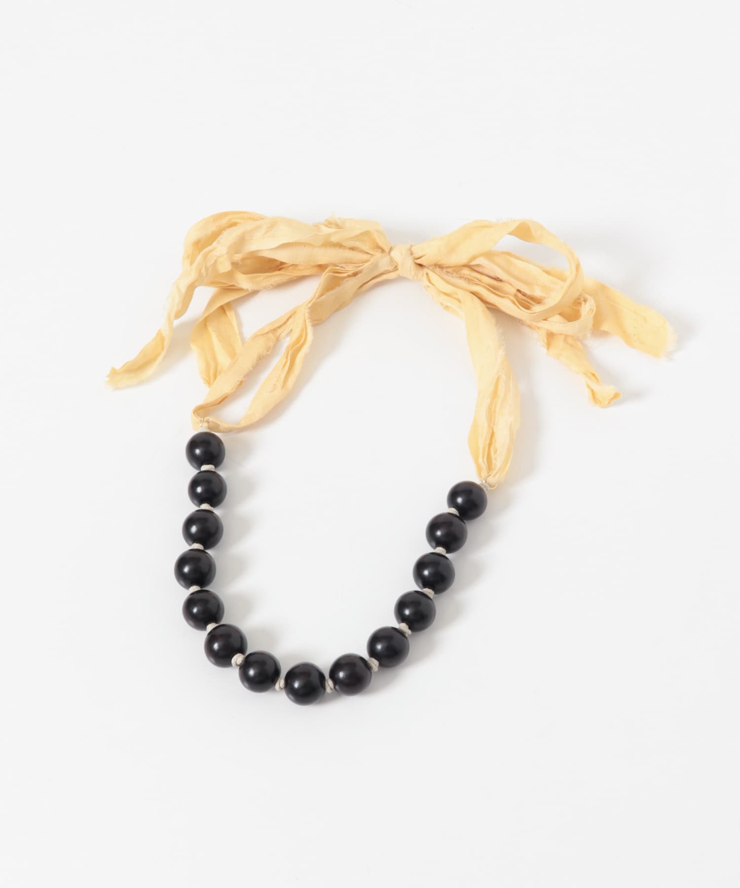 OCUCCI jewelry　Ebony wood with silk cord