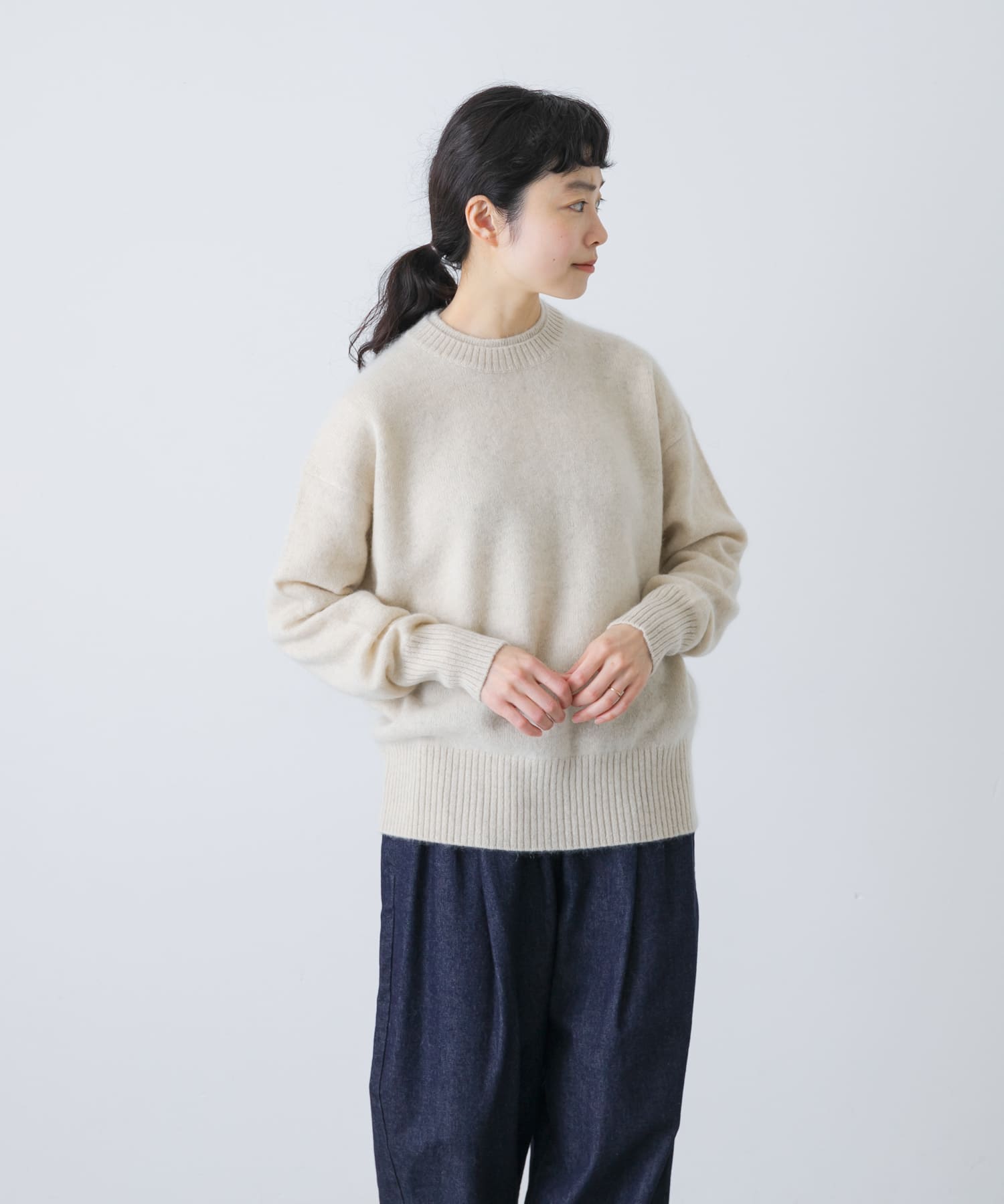 TICCA　ヤククルーネックプルオーバー