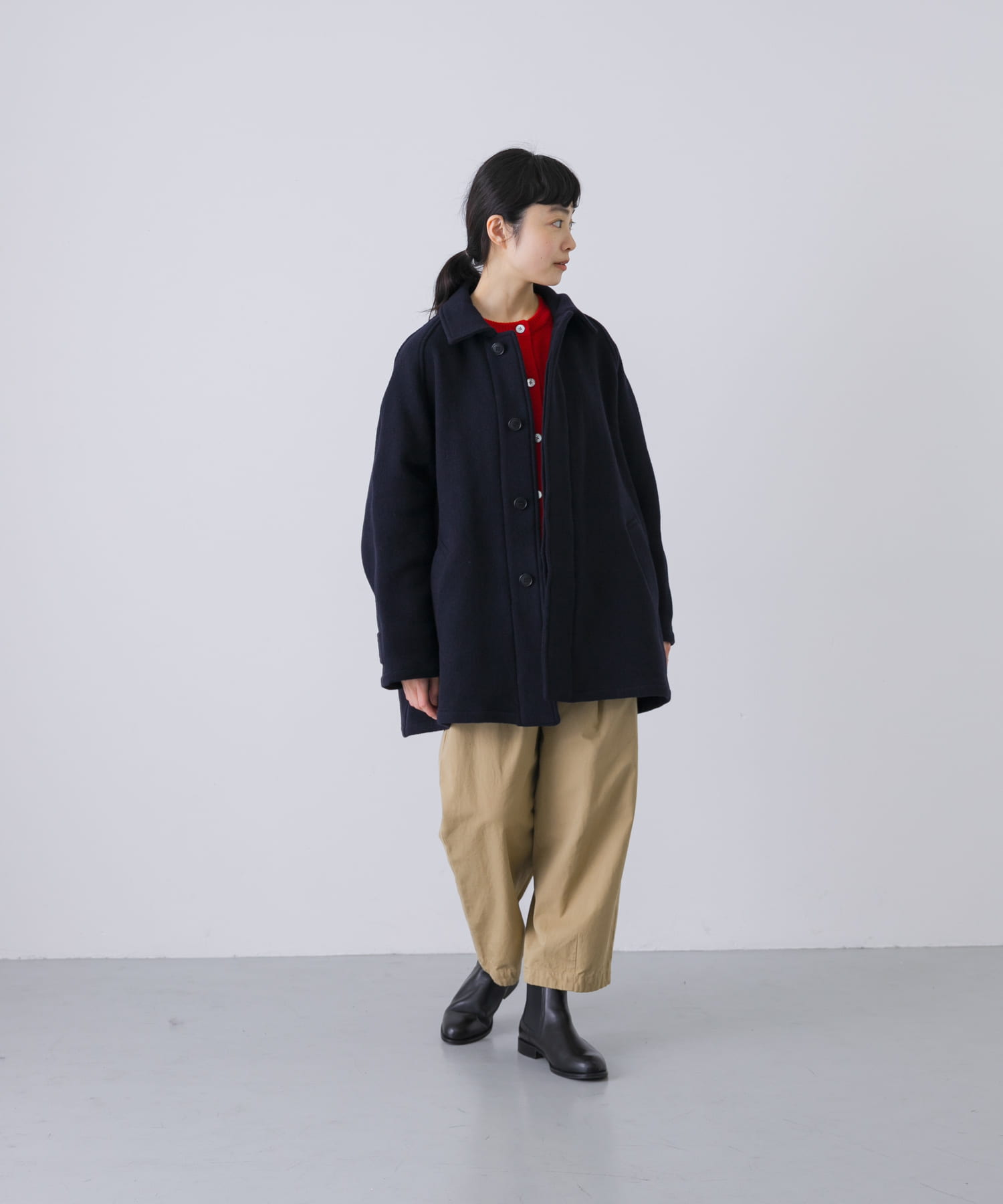 HARROW TOWN STORES / コート/42/--/BLK/無地 Harrow Town Stores BALMACAAN SHORT COAT(42 NAVY): アウター｜URBAN