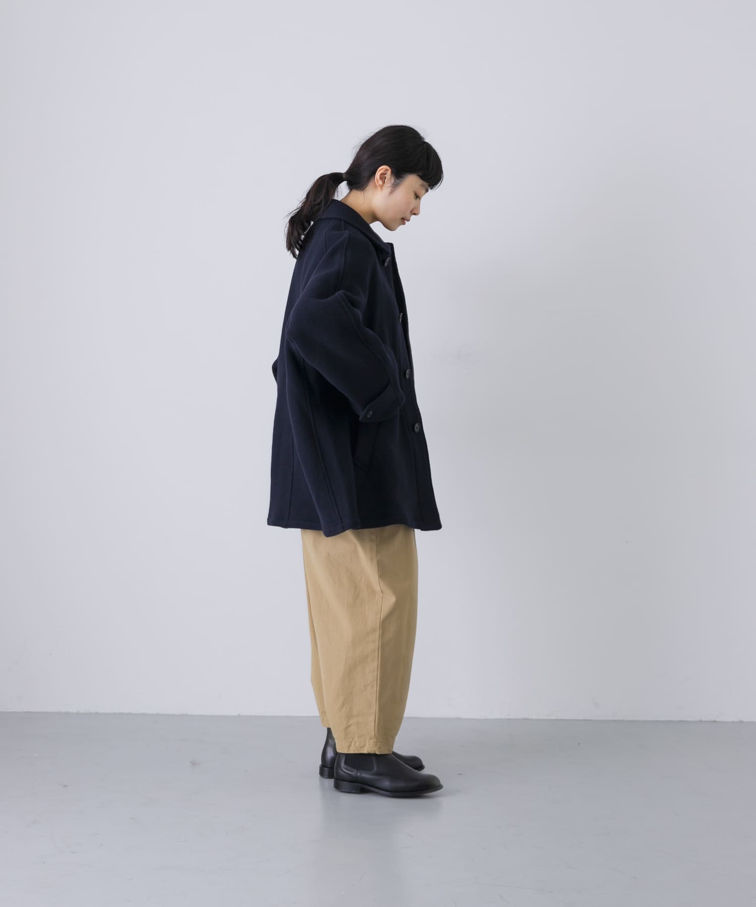 Harrow Town Stores BALMACAAN SHORT COAT(42 NAVY): アウター｜URBAN