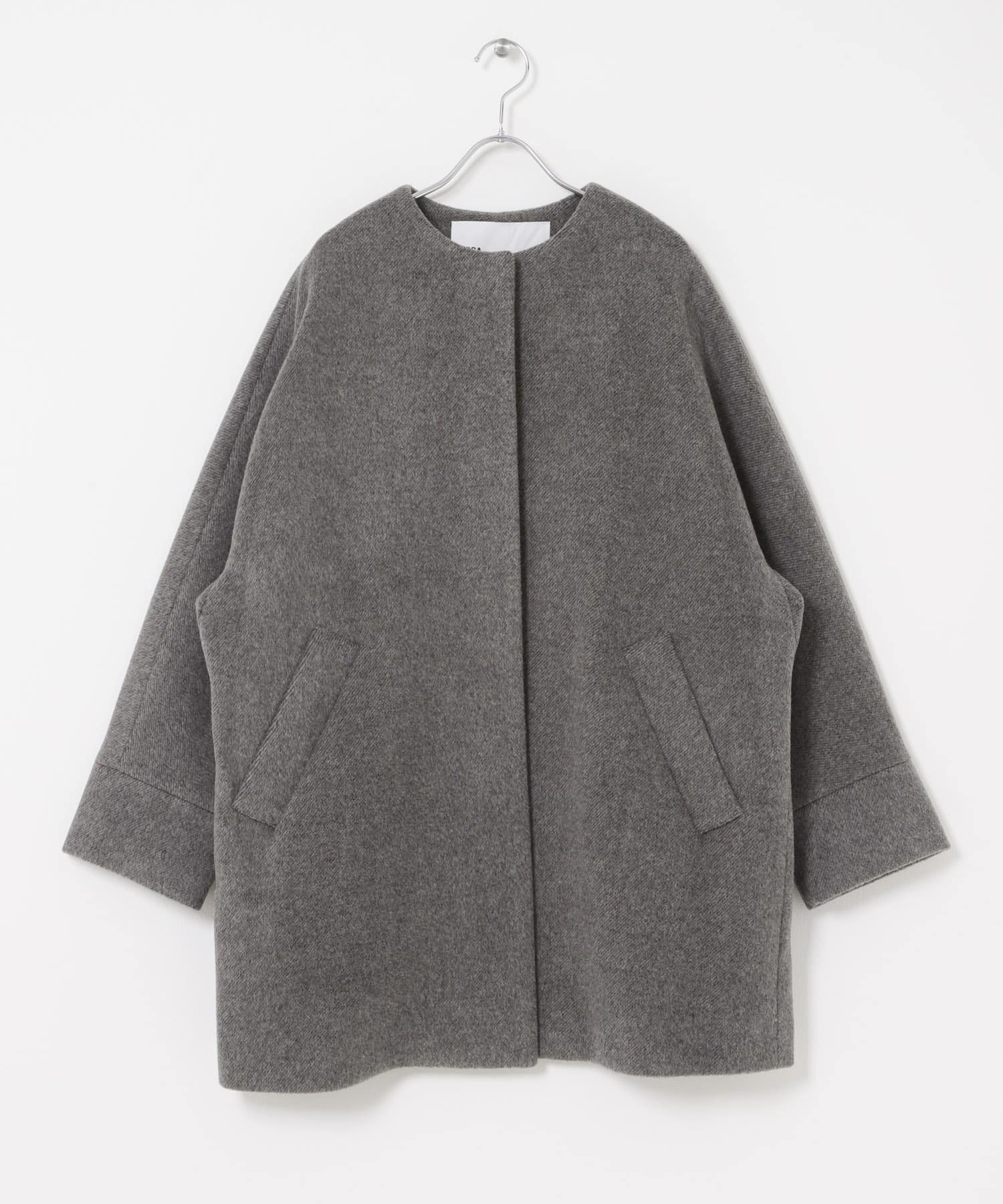 TICCA　ノーカラーテントコート grey FREE