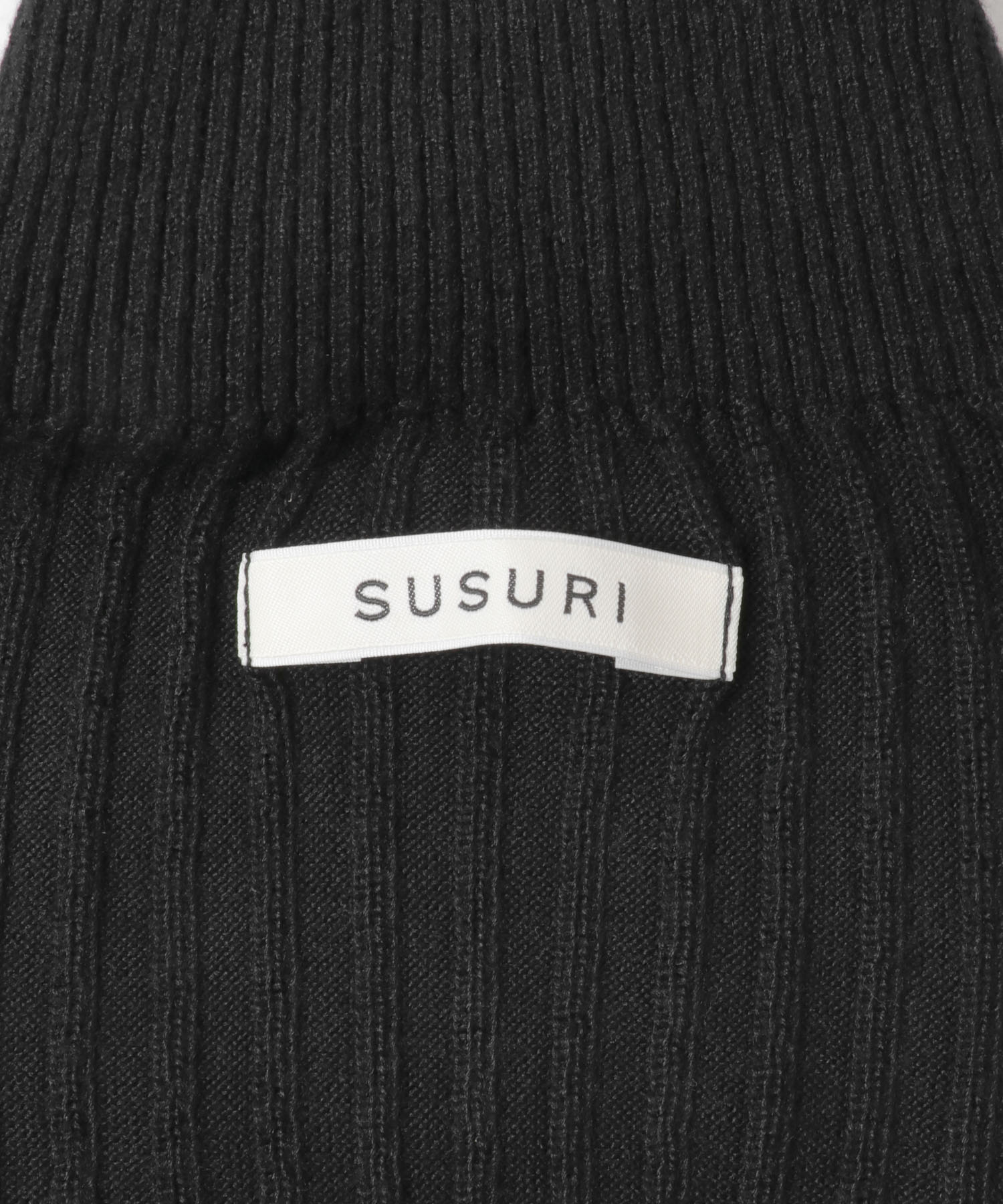 susuri　ポエータハイネックセーター black 1