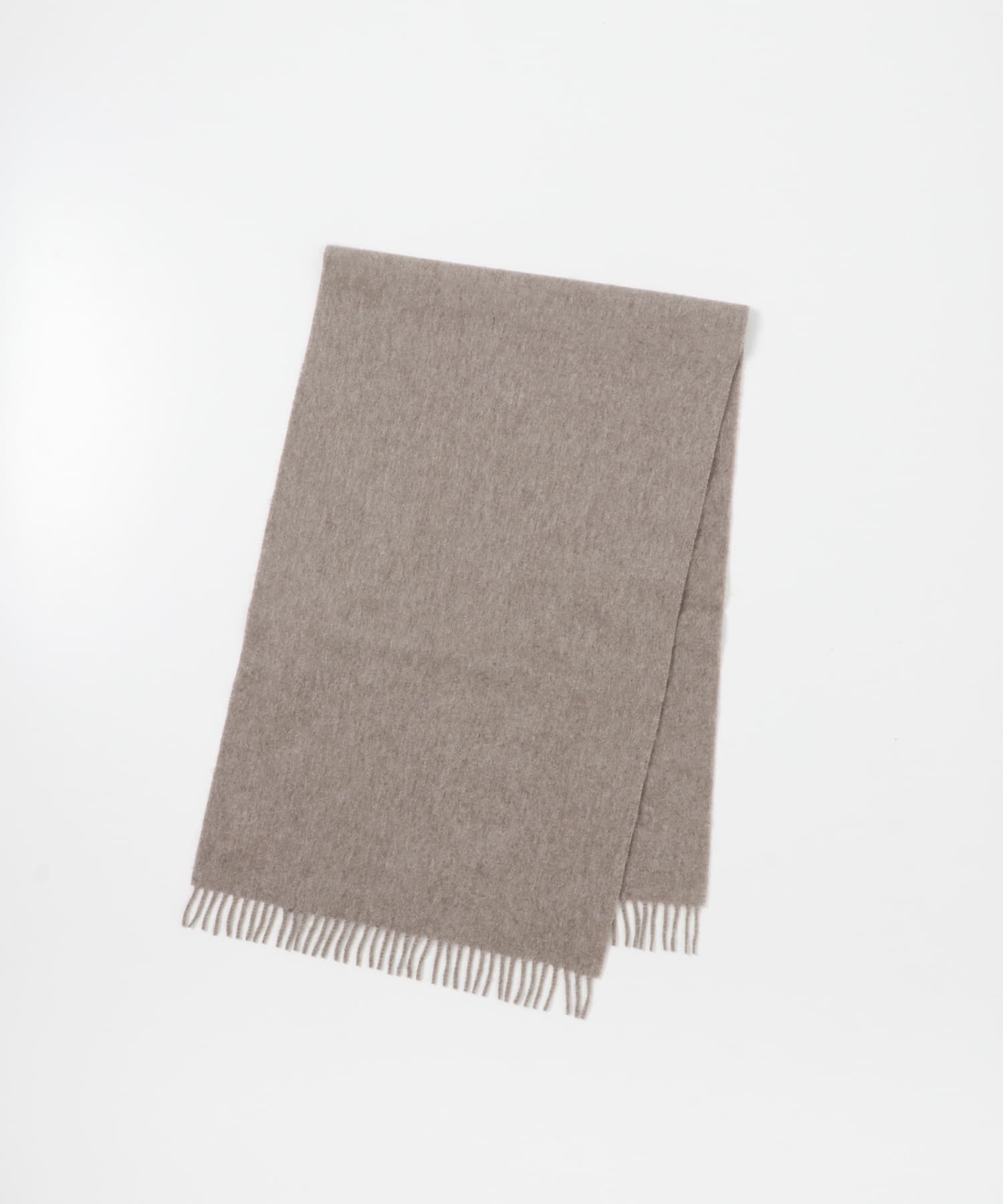 OLU NATURAL BASIC　アザミ起毛波付けスモールマフラー ダークグレー -