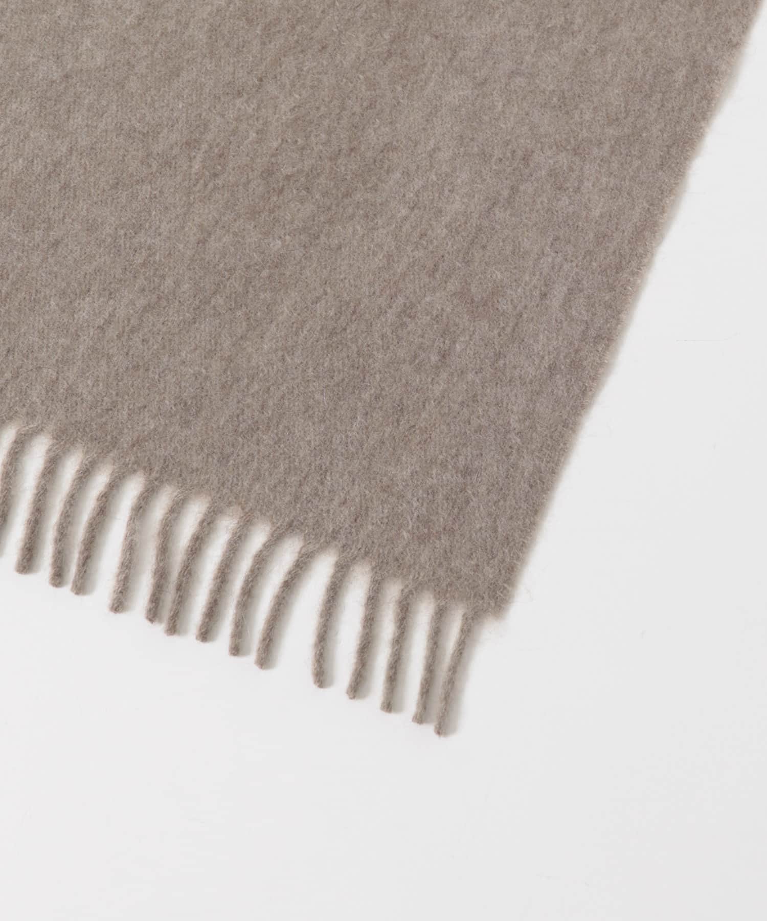 OLU NATURAL BASIC　アザミ起毛波付けスモールマフラー ダークグレー -