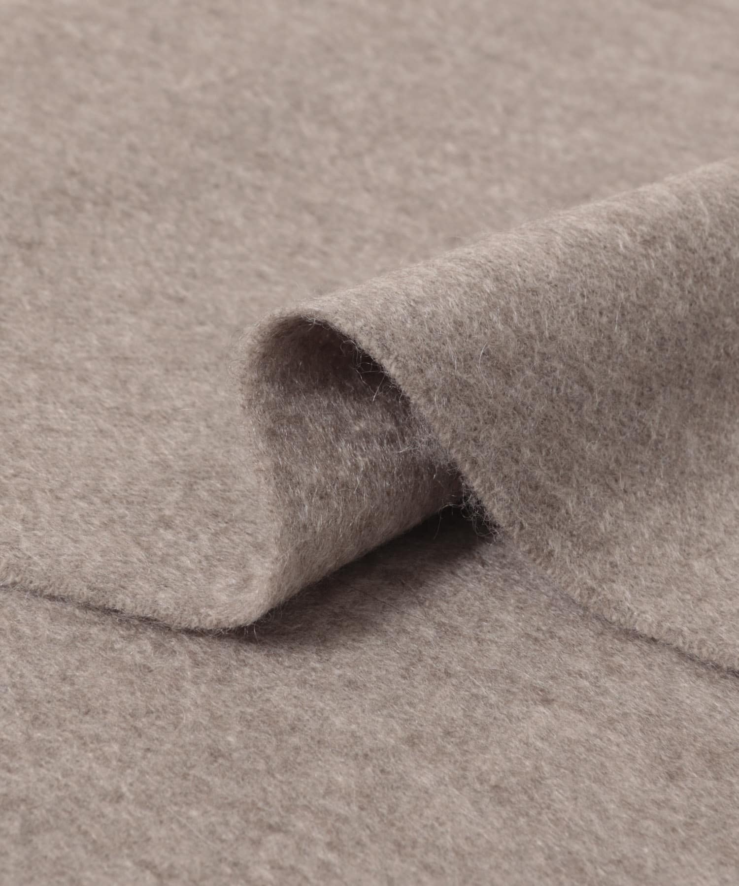 OLU NATURAL BASIC　アザミ起毛波付けスモールマフラー ダークグレー -