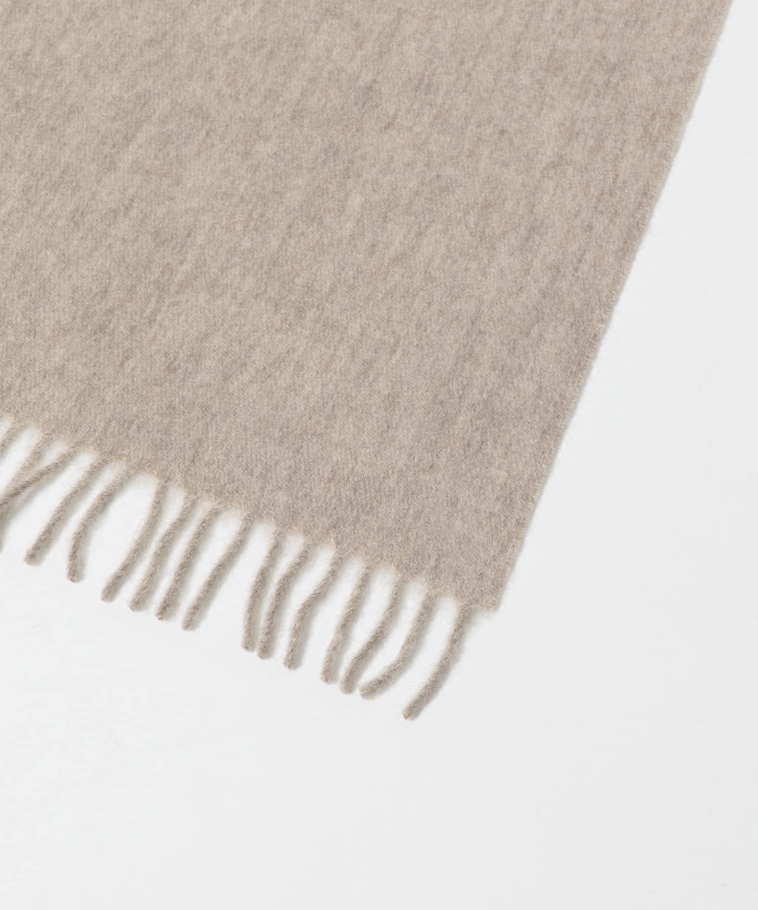 OLU NATURAL BASIC　アザミ起毛波付けスモールマフラー グレー -