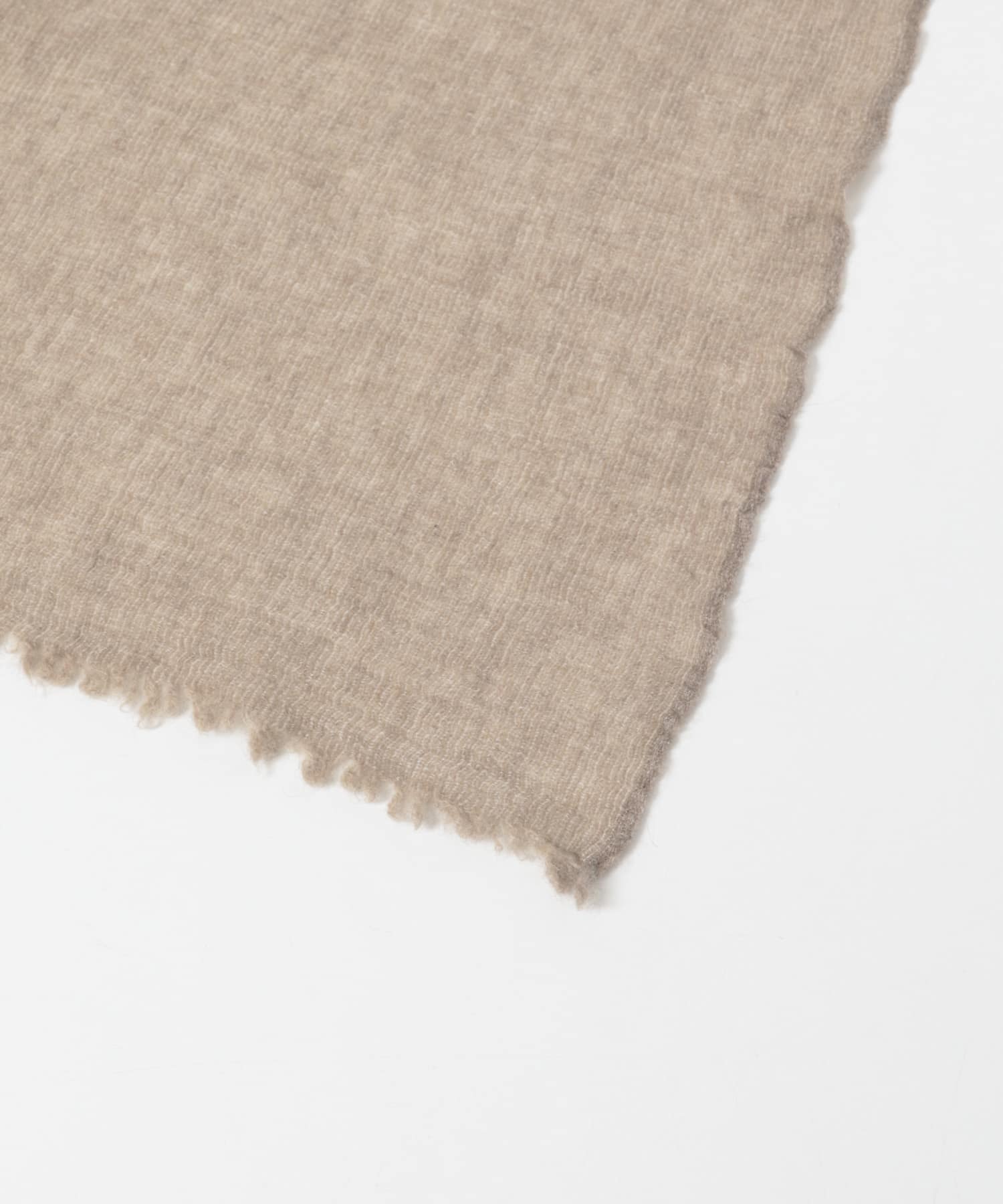 OLU NATURAL BASIC　カシミヤ ラミー交織セルビッチラインストール ブラウン -