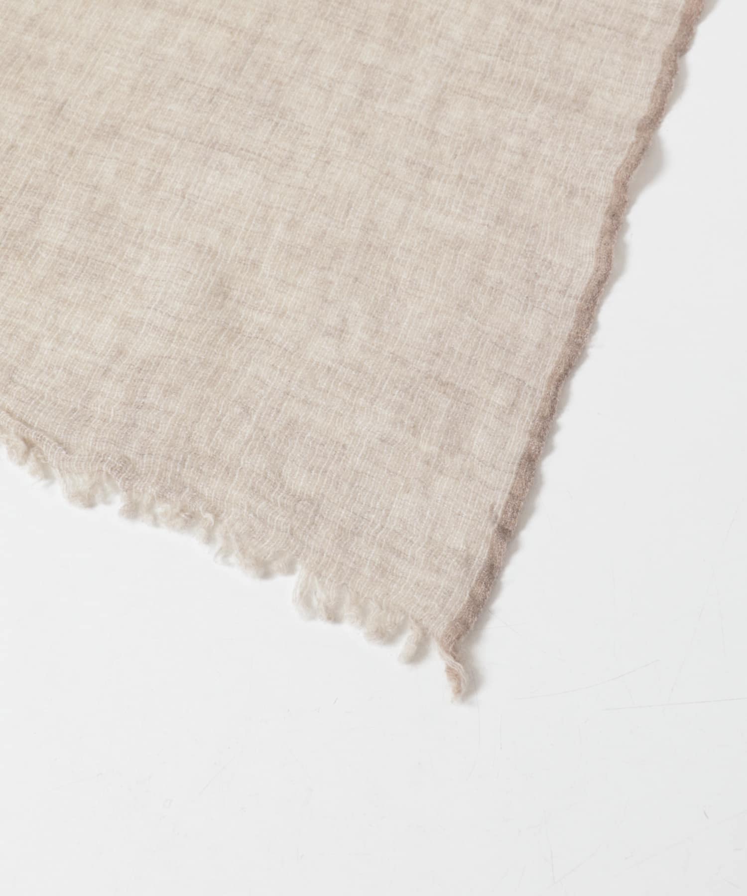 OLU NATURAL BASIC　カシミヤ ラミー交織セルビッチラインストール グレー -