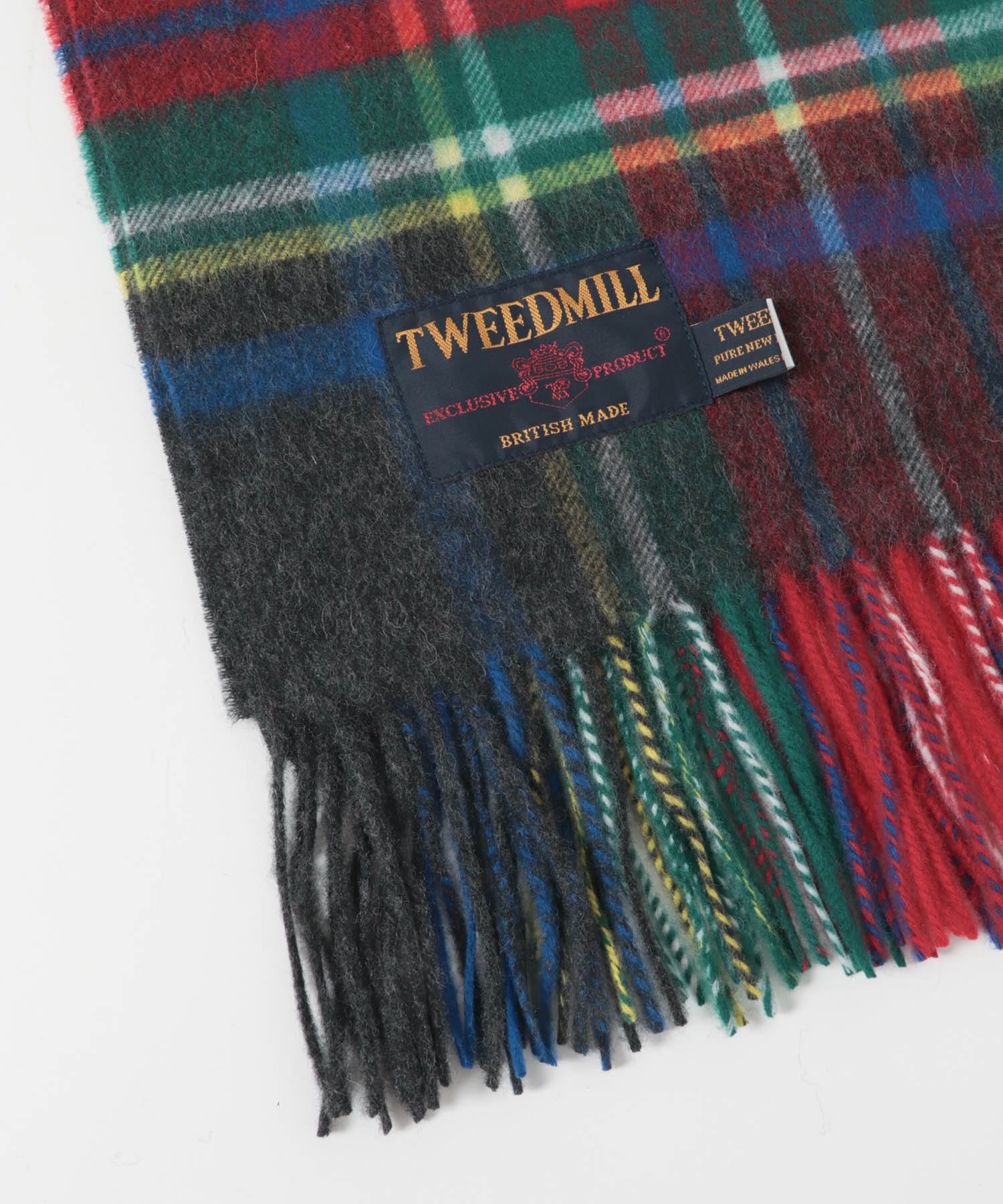 『一部別注カラー』TWEED MILL　Lambswool Stole 別注C/GRY Free