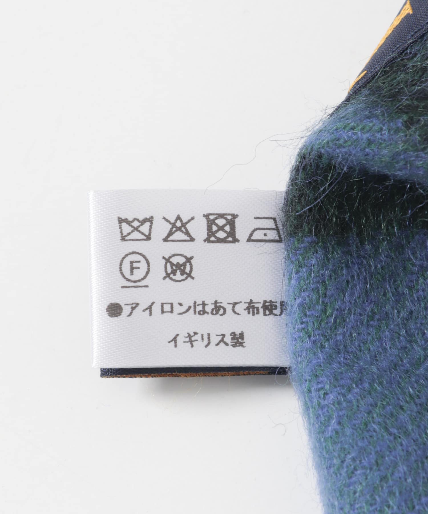 『一部別注カラー』TWEED MILL　Lambswool Stole BLU/GRN Free