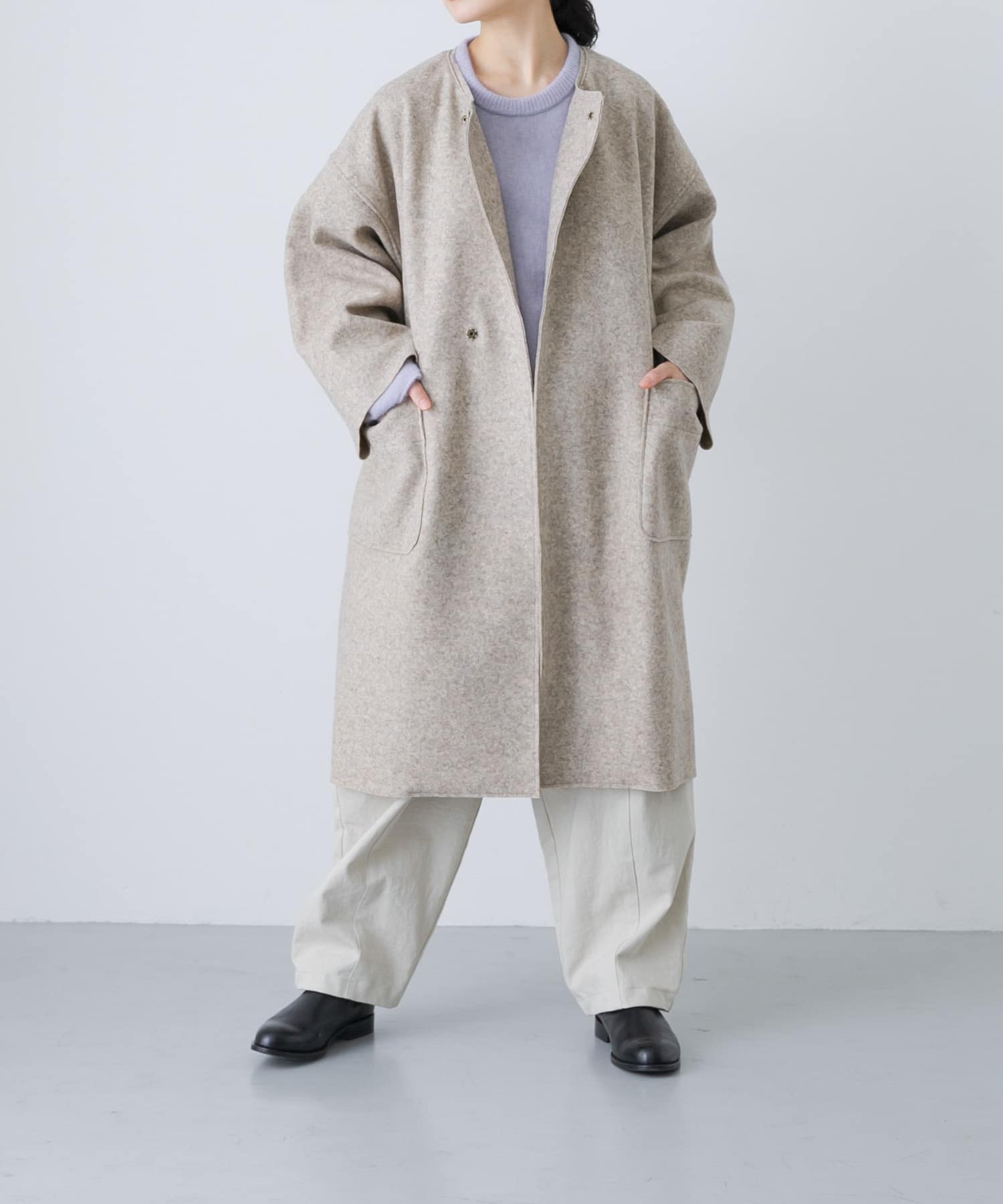 MITTAN　圧縮ウールニットコート