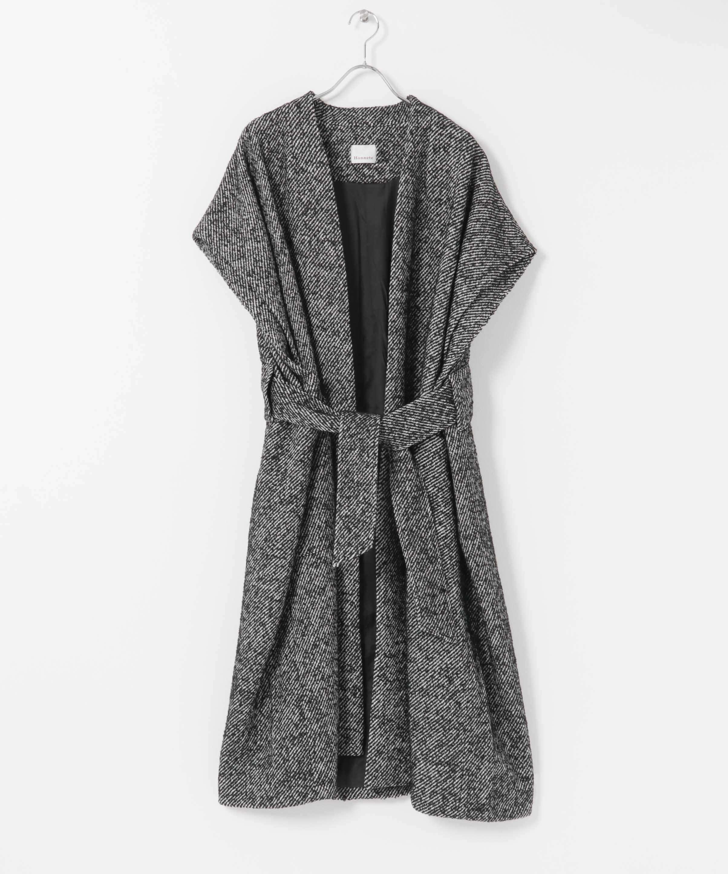 Honnete　Sleeveless Gown Coat