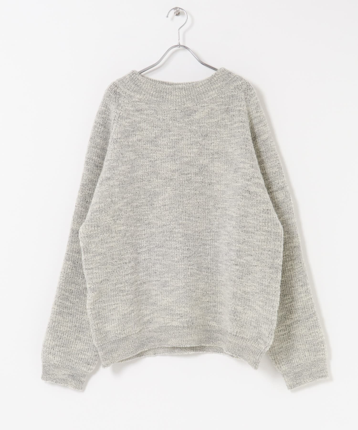 MITTAN　ウルグアイスラブNMウールセーター 白杢 2