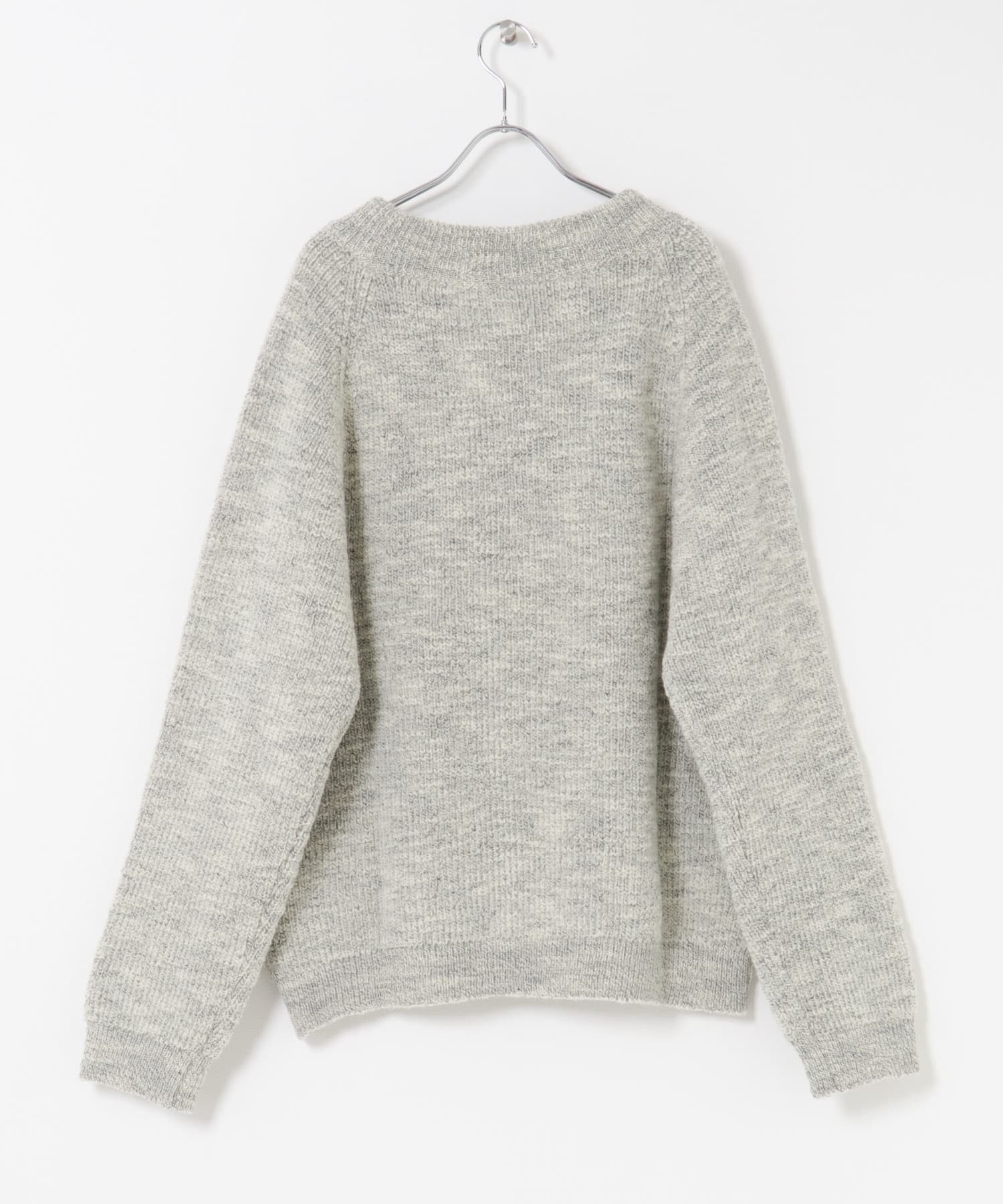 MITTAN　ウルグアイスラブNMウールセーター 白杢 2