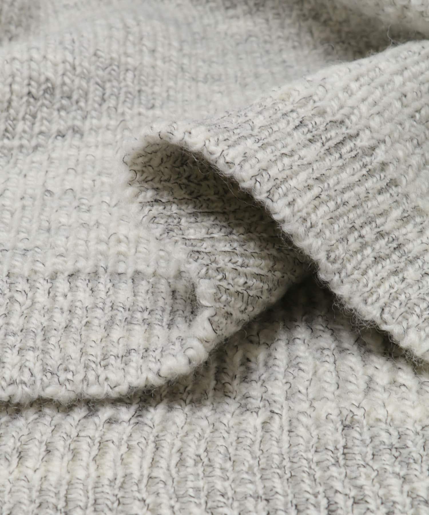 MITTAN　ウルグアイスラブNMウールセーター 白杢 2