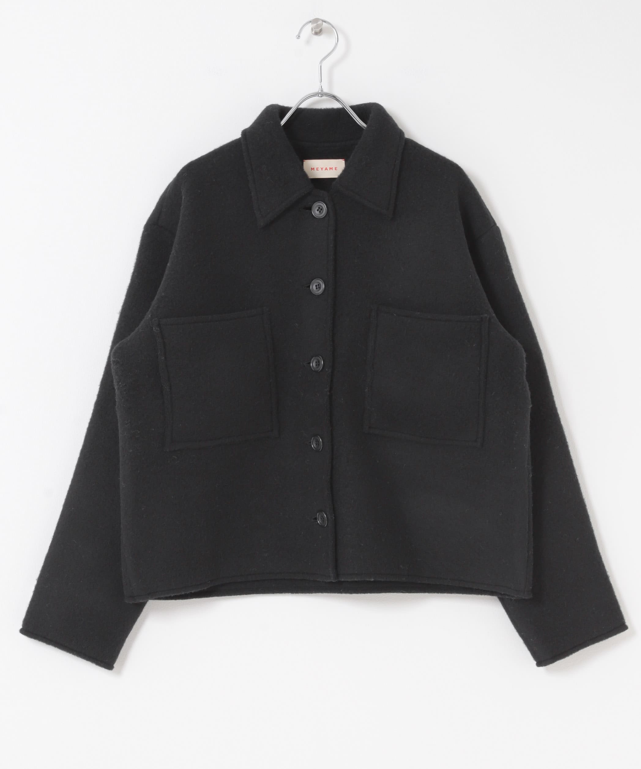 【未使用】MEYAME ウールジャケット　MEY-1303 MEYAME LIGHT WOOL SHORT JACKET(Free GREY): アウター｜URBAN