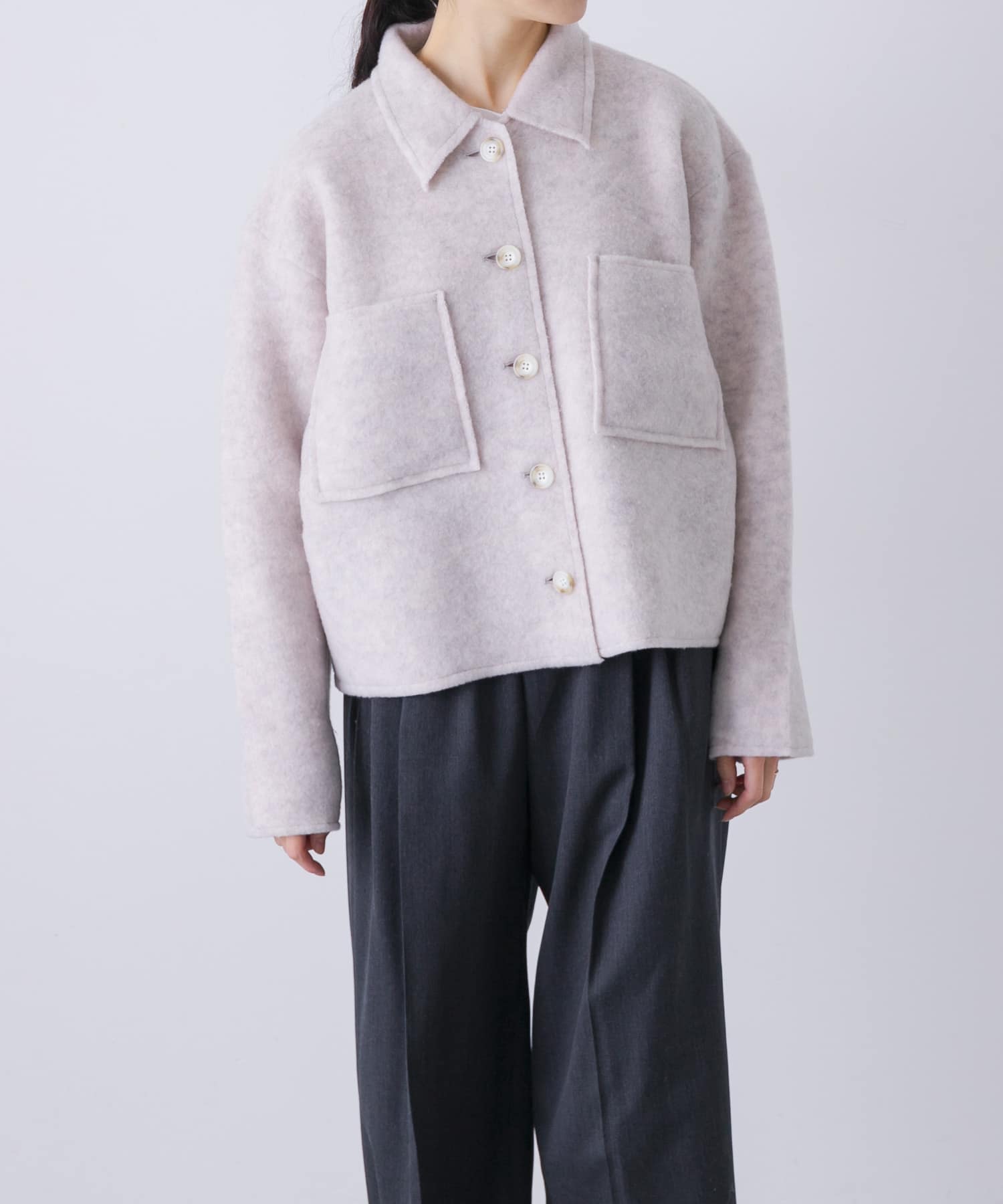 MEYAME　LIGHT WOOL SHORT JACKET