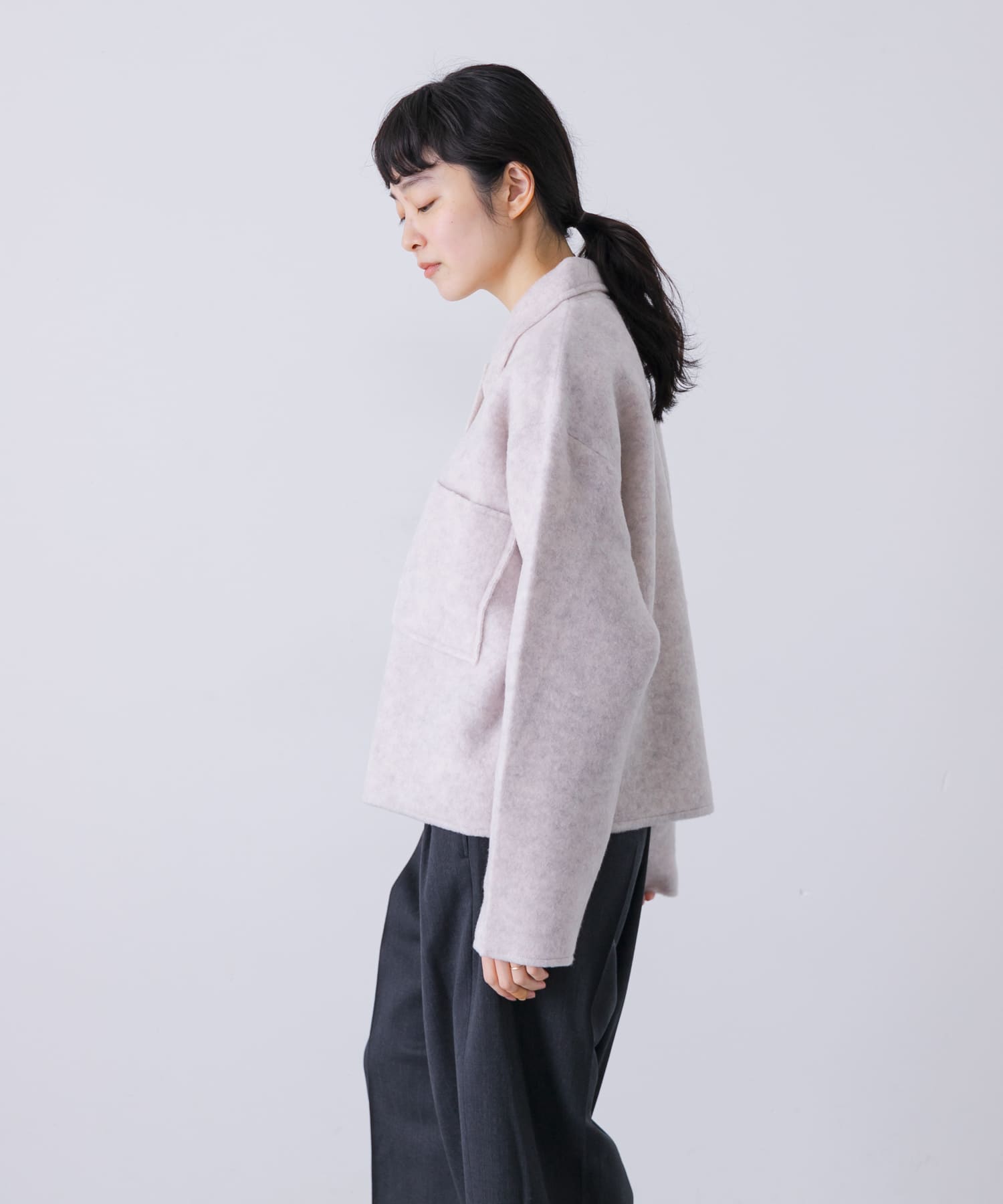 MEYAME LIGHT WOOL SHORT JACKET(Free GREY): アウター｜URBAN