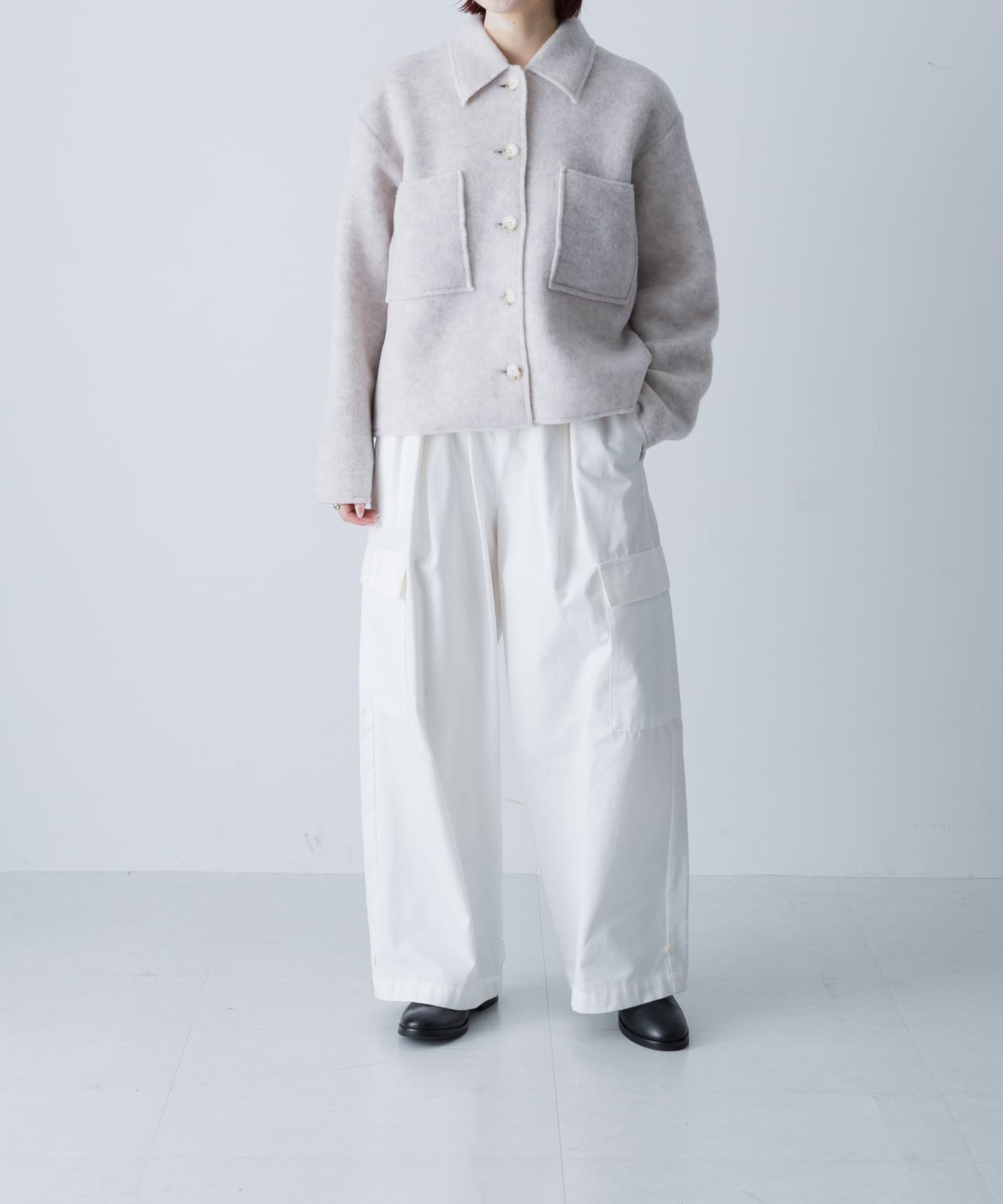 MEYAME LIGHT WOOL SHORT JACKET(Free GREY): アウター｜URBAN