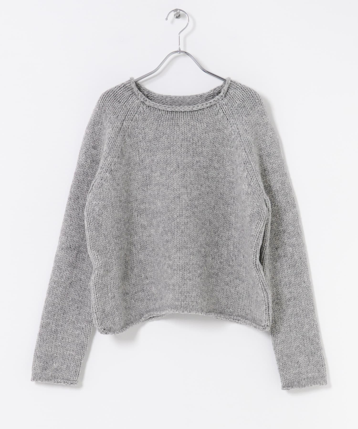 MEYAME　WASHABLE WOOL MIDDLE KNIT GREY Free