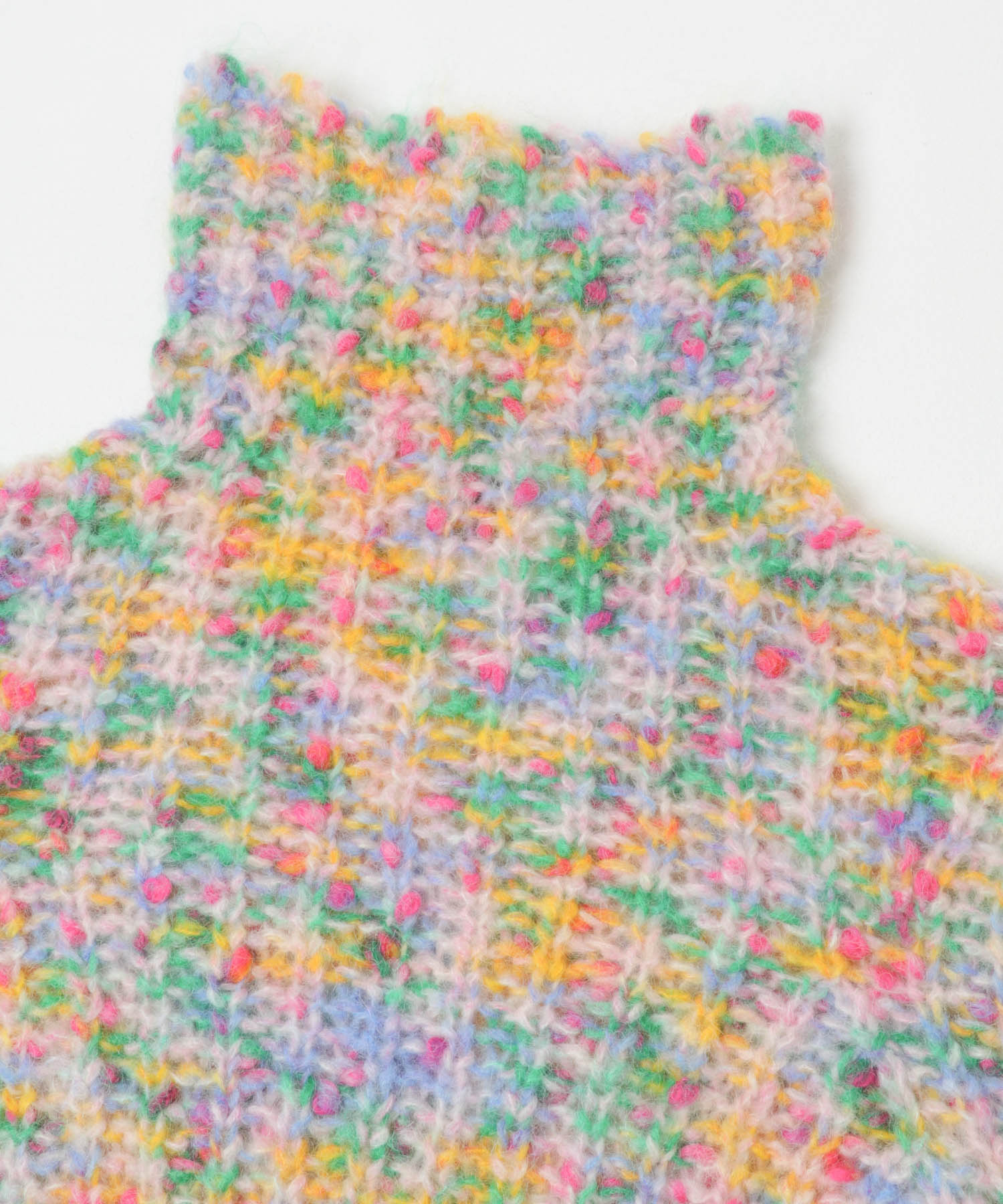 unfil　ribbed-knit high-neck pullover pink 1