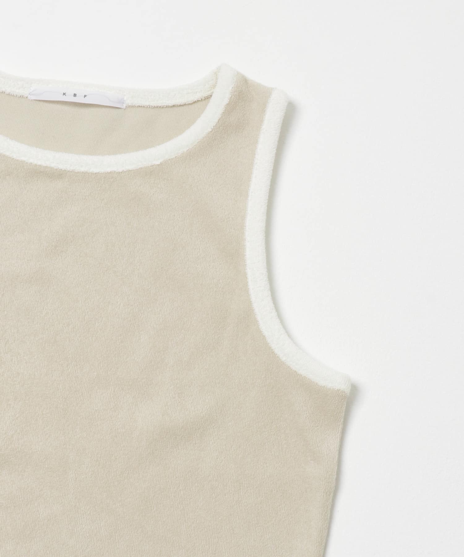 バイカラーパイルタンク BEIGE One