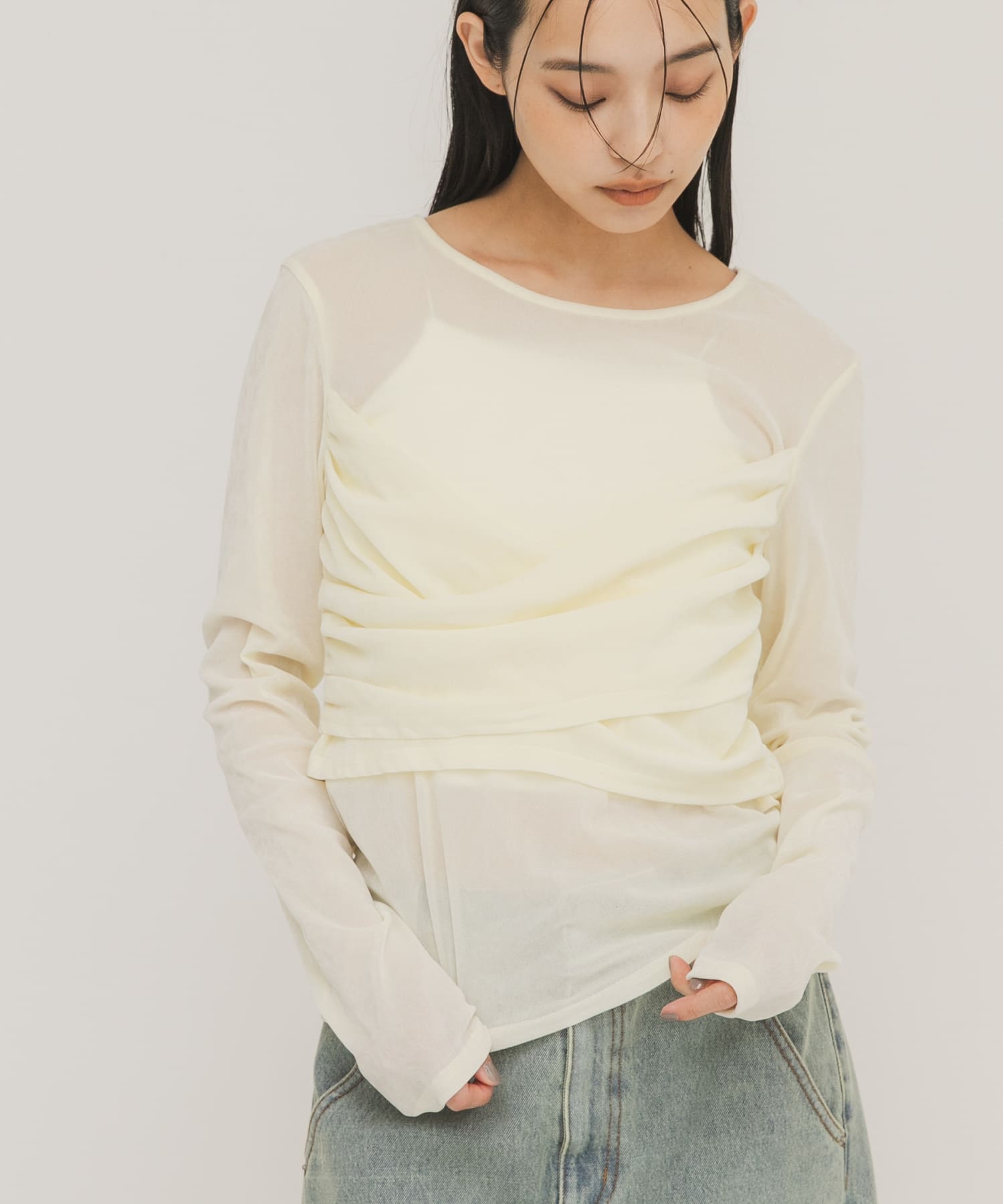 身長：163cm サイズ：one
