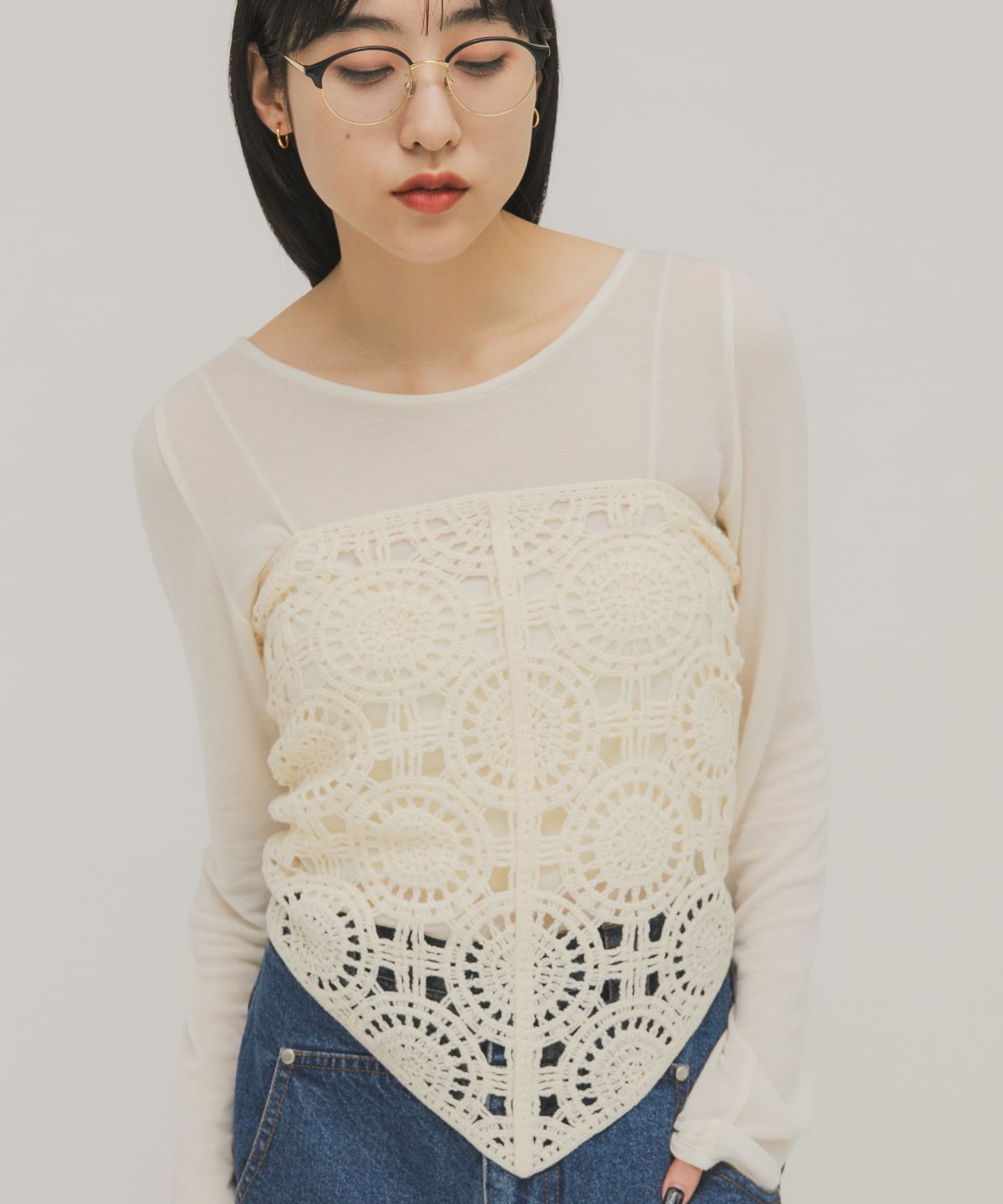 身長：160cm サイズ：one